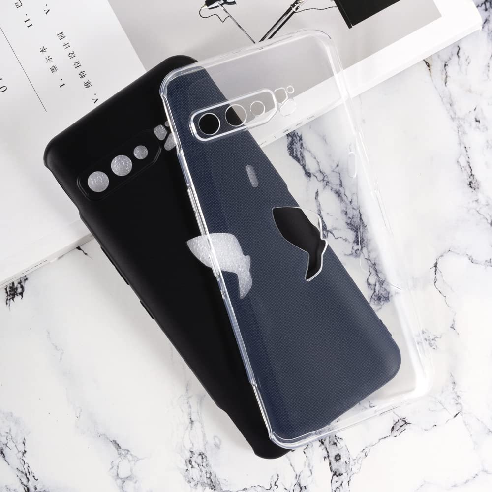 Ultra Thin Gel Pudding Soft Silicone Phone Case for Asus ROG Phone 3 ZS661KL / ROG Phone III i003DD (6.59 Inch, Transparent) - Shockproof & Scratch Resistant Protection for Gaming & Daily Use