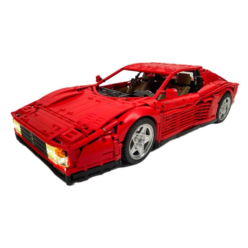3738PCS MOC 98925 Ferrari Testarossa Dynamic with Power Functions - Premium Building Blocks Set for Adults & Collectors - Perfect for Display, Gifts & Racing Enthusiasts