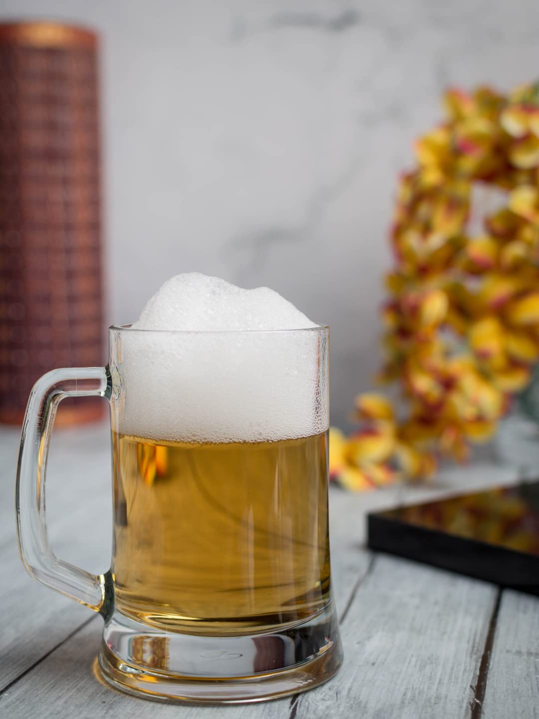 Pasabahce Large Beer Mugs Set of 2 - 22oz Clear Glass Party Cups for Beer, Cocktails & Iced Drinks - Perfect for Home Bars, BBQs & Outdoor Gatherings