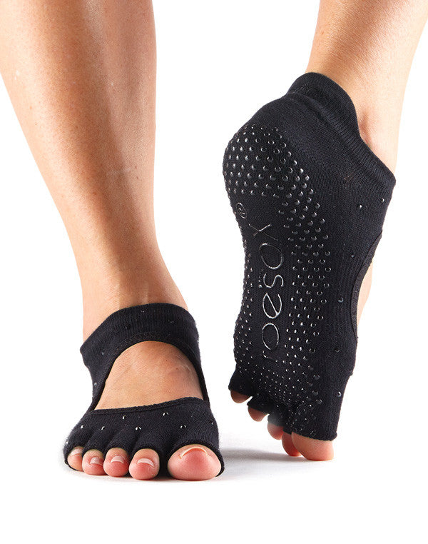 ToeSox Bellarina Non-Slip Grip Socks for Ballet, Yoga & Dance - Barefoot Workout Socks with Arch Support for Women