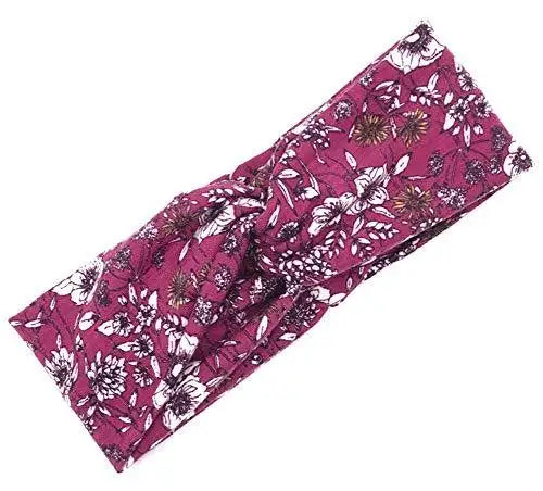 Stylish Printed Hair Bands Set for Women - 6 Pack Fashion Hair Accessories for Ponytail, Bun & Everyday Use - Perfect for Workout, Office & Casual Wear