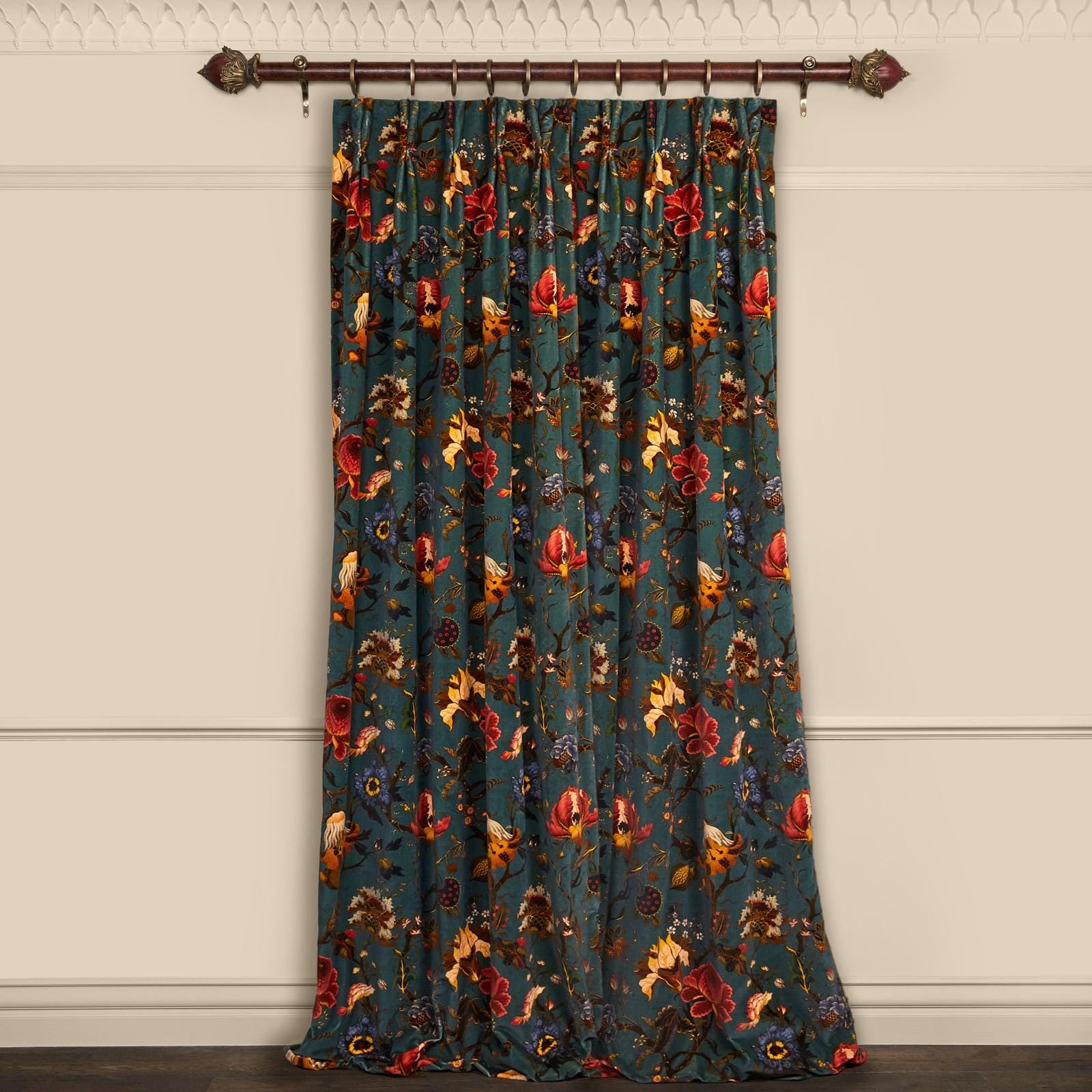 Luxury ARTEMIS Velvet Curtains for Living Room - Soft Blackout Drapes in Elegant Petrol Blue - Perfect for Bedroom, Theater Room & Home Decor