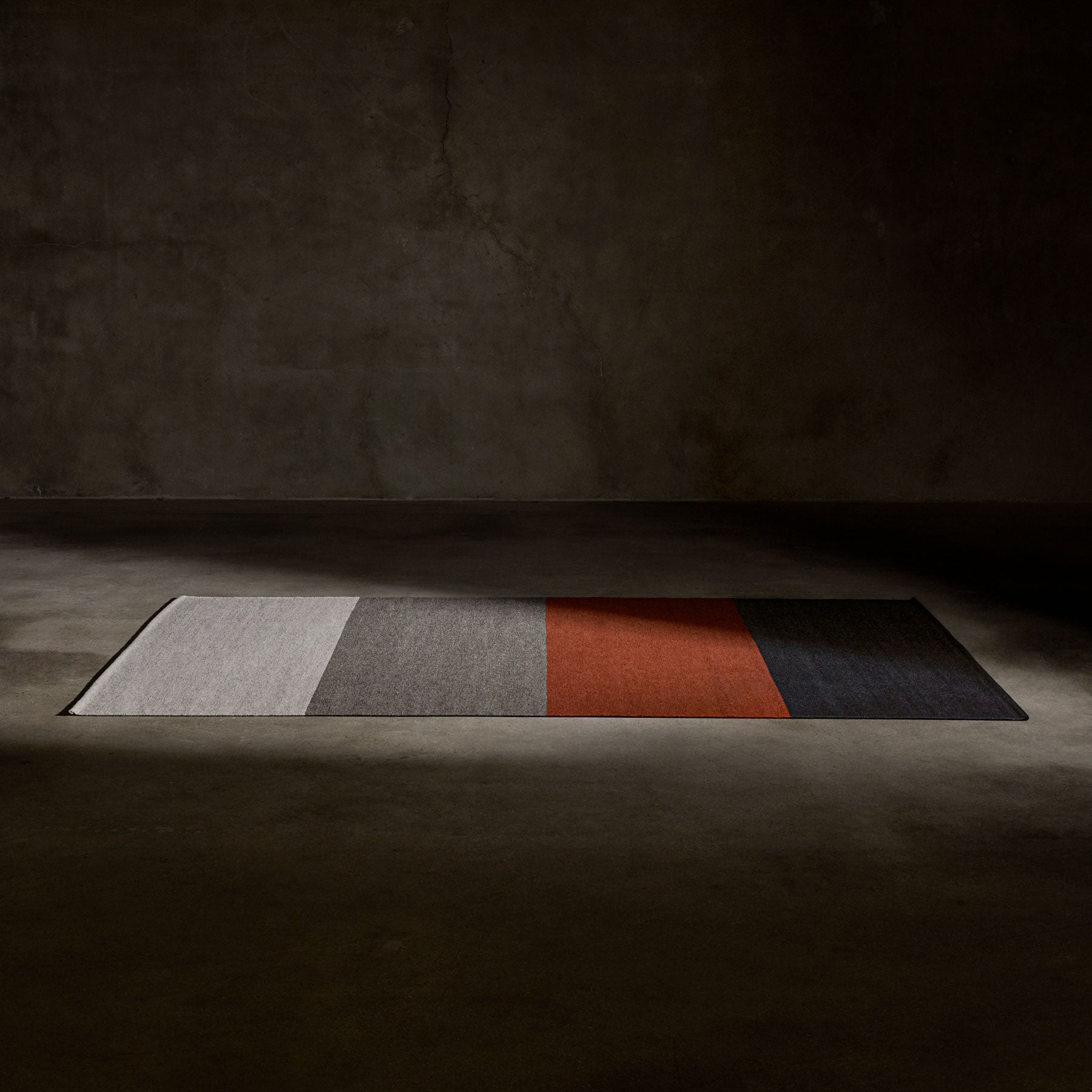 Color Blocked Area Rug in Black, Ochre & Flint - Modern Geometric Design for Living Room, Bedroom & Office Decor