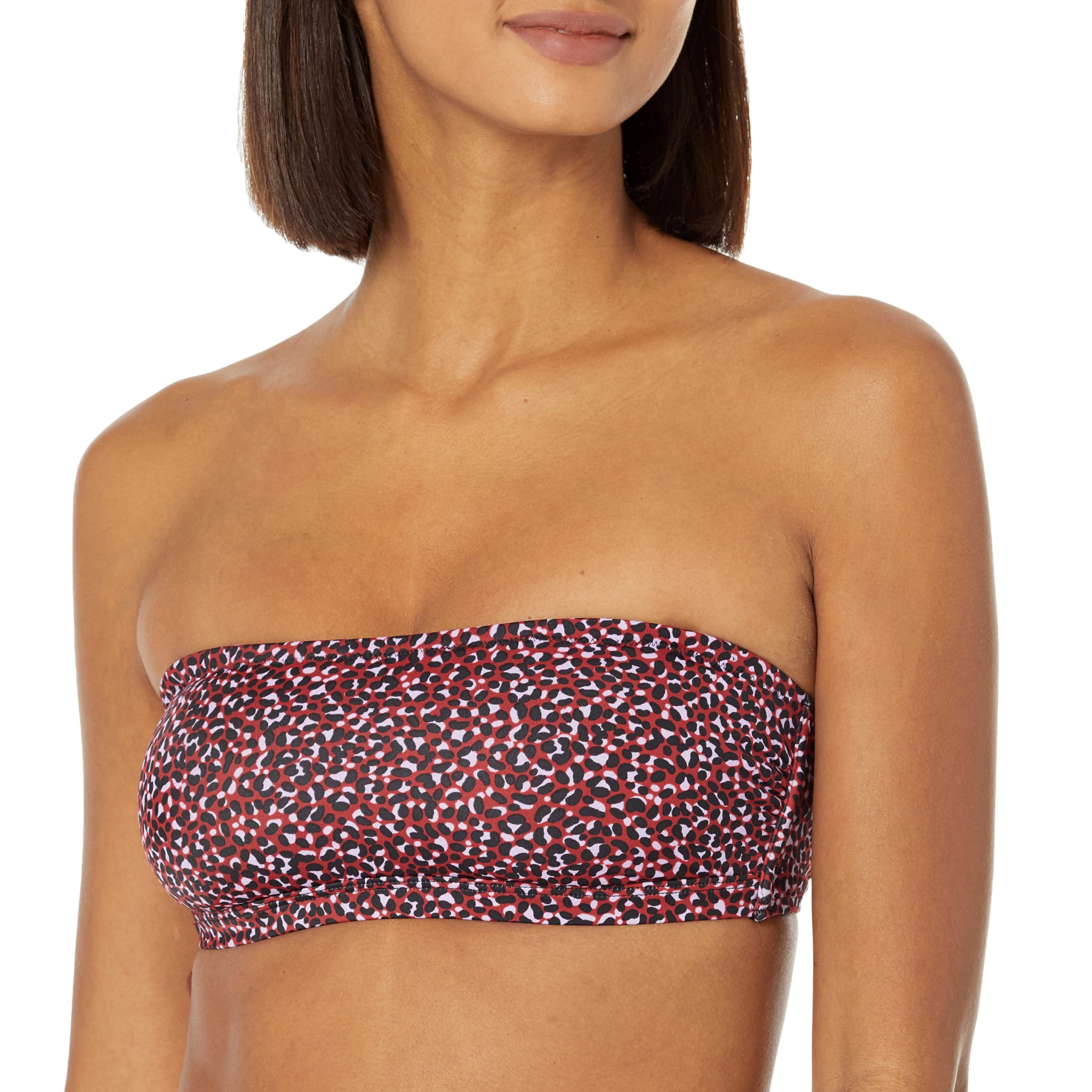 Amazon Essentials Women's Bandeau Swim Top - Comfortable Strapless Bikini Top for Swimming, Beach & Pool | Perfect for Sunbathing, Vacation & Water Sports