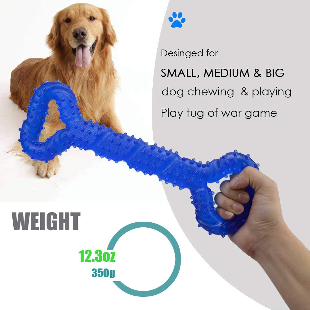Durable 13-Inch Extra Large Dog Chew Toy - Bone-Shaped Aggressive Chewer Tug Toy with Convex Design for Medium & Large Dogs | Teeth Cleaning & Dental Health | Perfect for Playtime, Training & Stress Relief