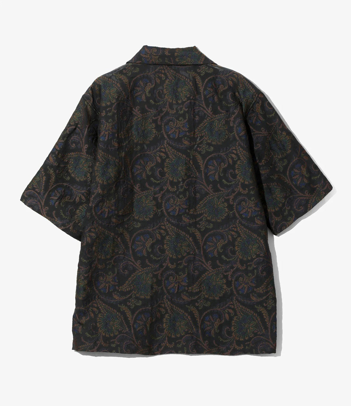 Cabana Shirt Paisley Jacquard Navy - Stylish Summer Beachwear for Men, Perfect for Vacations, Pool Parties & Casual Outings