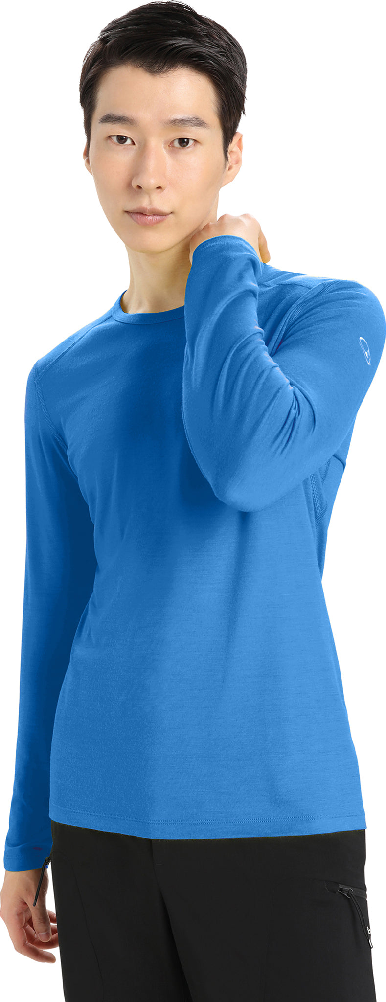 200 Oasis Long Sleeve Crew Neck T-Shirt for Men - Soft Cotton Casual Shirt - Perfect for Everyday Wear, Work & Outdoor Activities