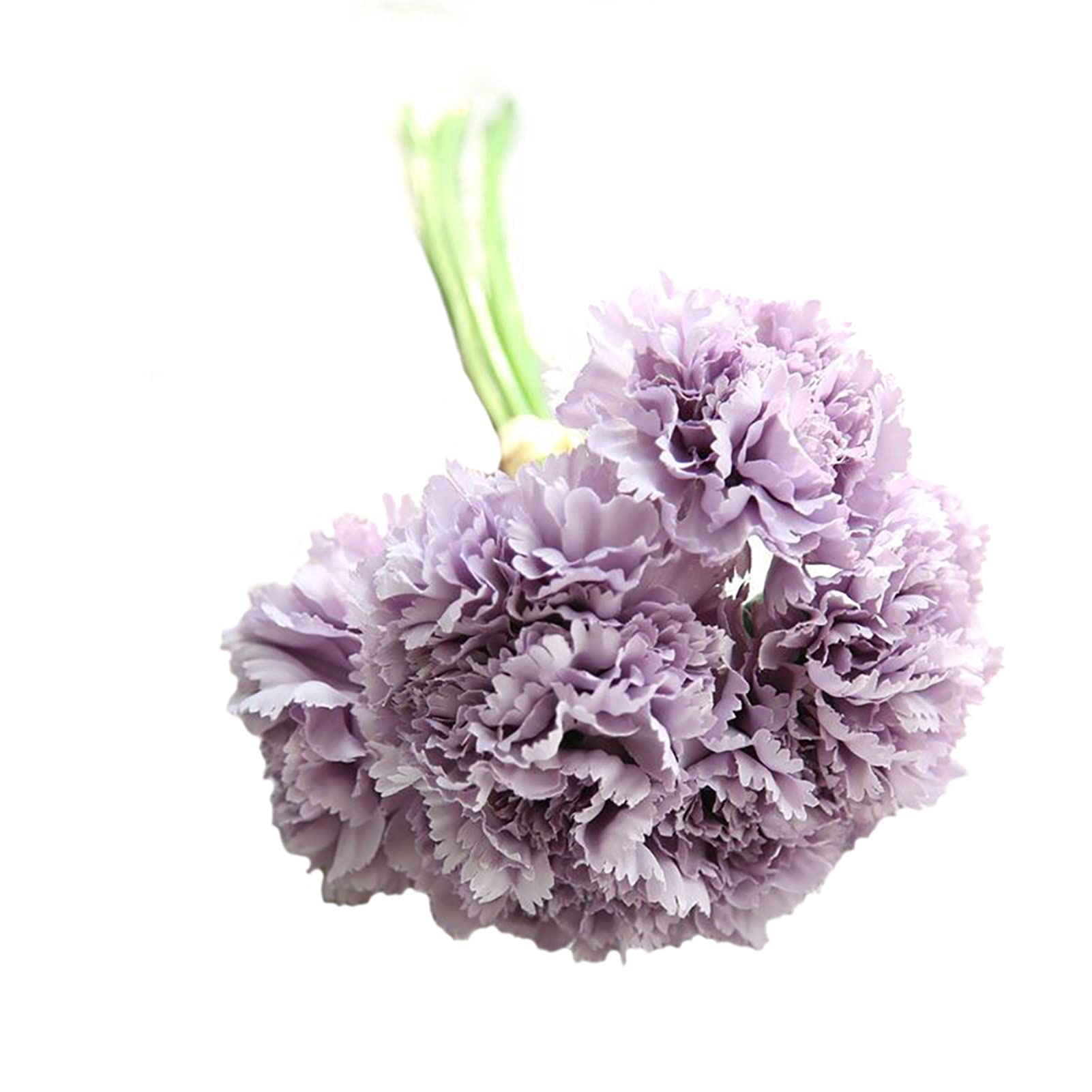 Artificial Silk Carnation Bouquet - Purple Fake Flower Arrangement for Wedding Decor, Home Decoration & Party Centerpieces | Portable Faux Floral Display