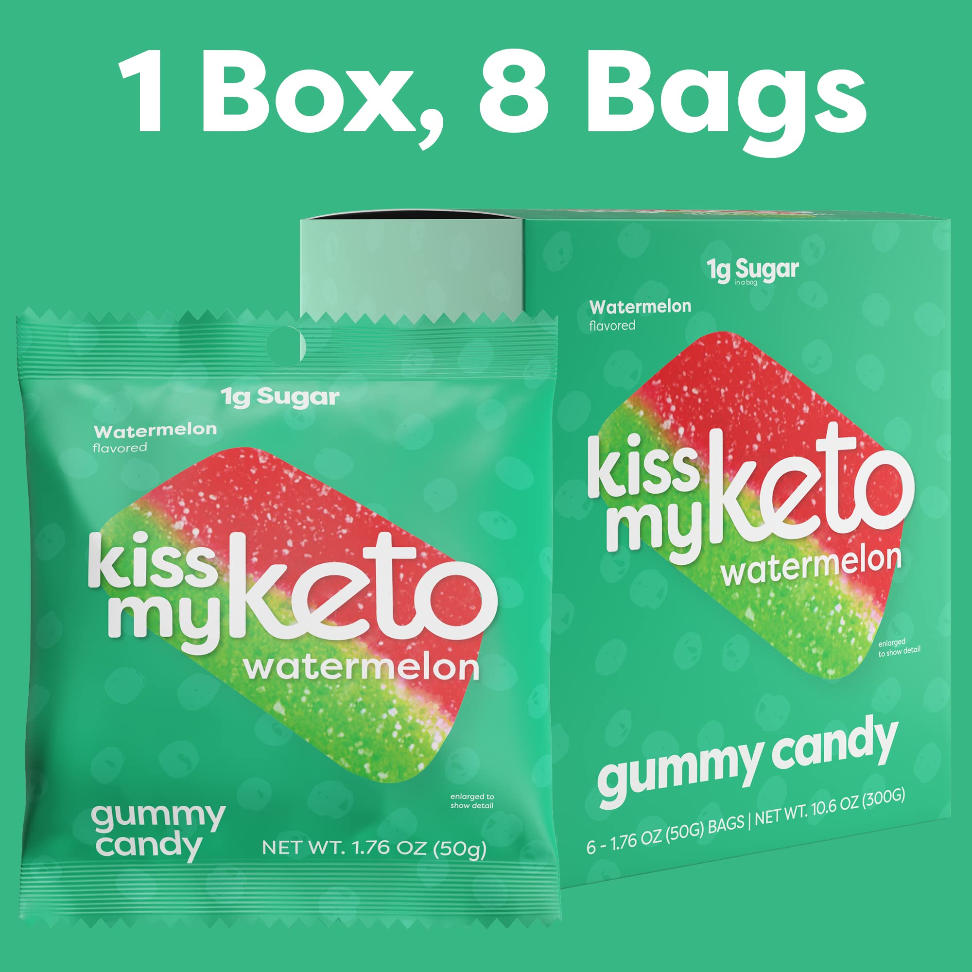 Keto Gummy Candy - Low Carb Watermelon Snack for Keto Diet (24-Pack)