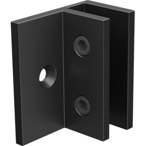 Premium Offset Wall Bracket for Frameless Glass Shower Screens - Heavy Duty Matt Black Finish - Perfect for Modern Bathroom Renovations and Glass Shower Enclosure Installations