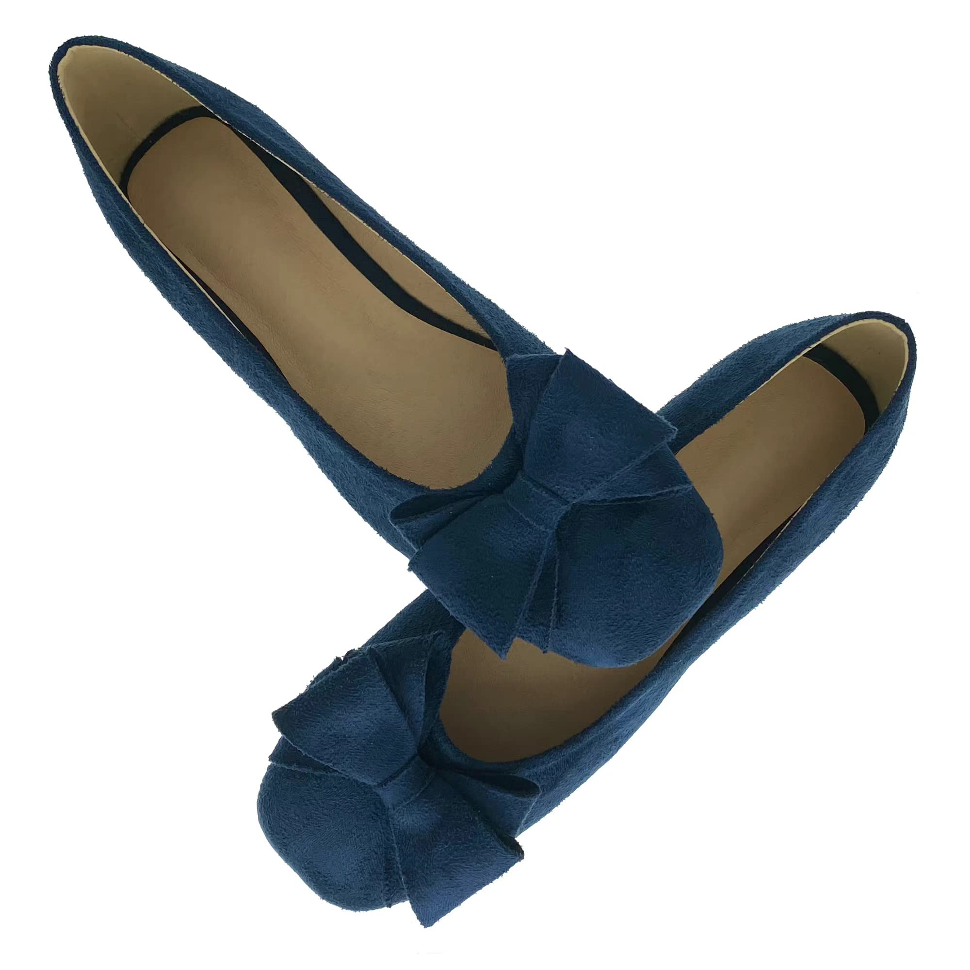 ODORHEISAYO Women's Comfortable Bowknot Flats - Square Toe Dressy Slip-On Shoes for Casual Wear | Perfect for Office, Parties & Daily Outfits
