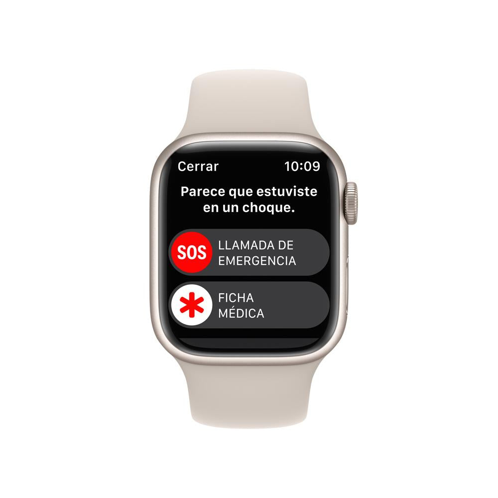 Apple Watch Series 8 (GPS) 41mm Aluminum Case in Starlight with White Starlight Sport Band - Perfect for Fitness Tracking, Workouts & Everyday Wear