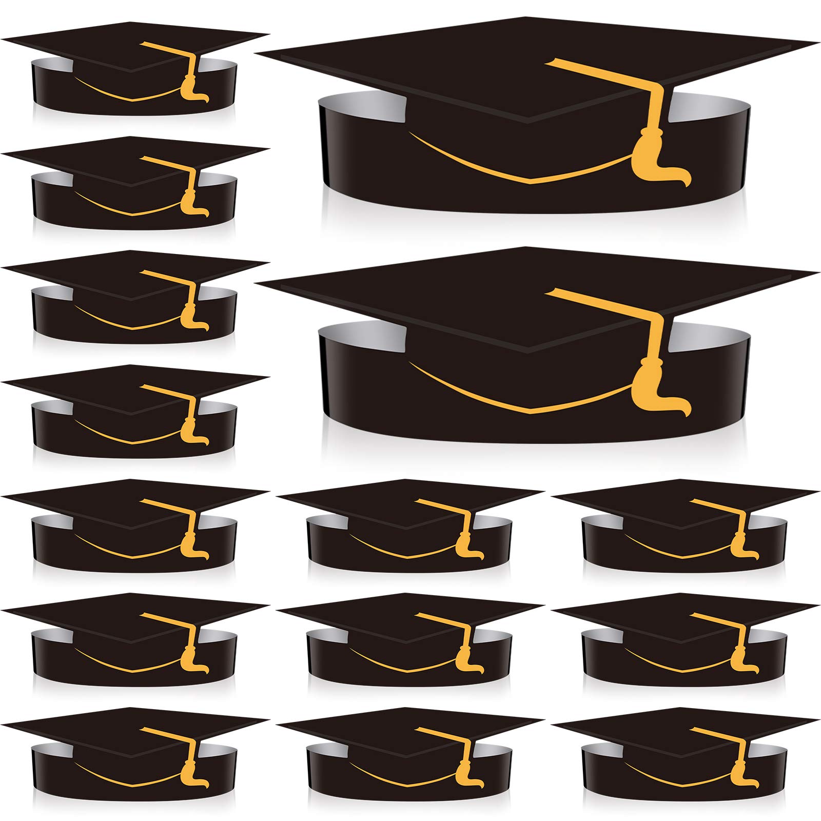 36 Pcs Graduation Paper Crowns & Headbands - Adjustable DIY Graduation Cap Decorations for Students, Teachers, Party Supplies - Perfect for Graduation Ceremonies, Class Parties & Photo Booths