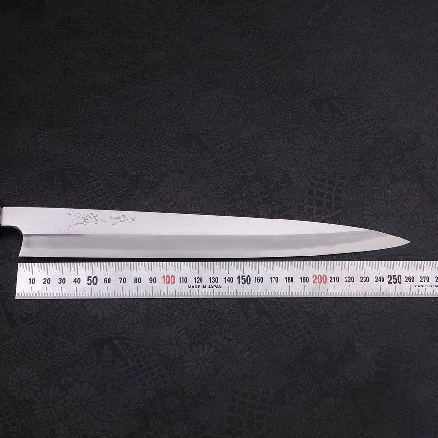 Premium Yanagiba Sushi Knife - Blue Steel #2 Kasumi with Dark Blue Urushi Handle - 270mm Japanese Chef Knife for Sashimi, Sushi & Precision Cutting - Perfect for Professional Chefs & Home Cooks