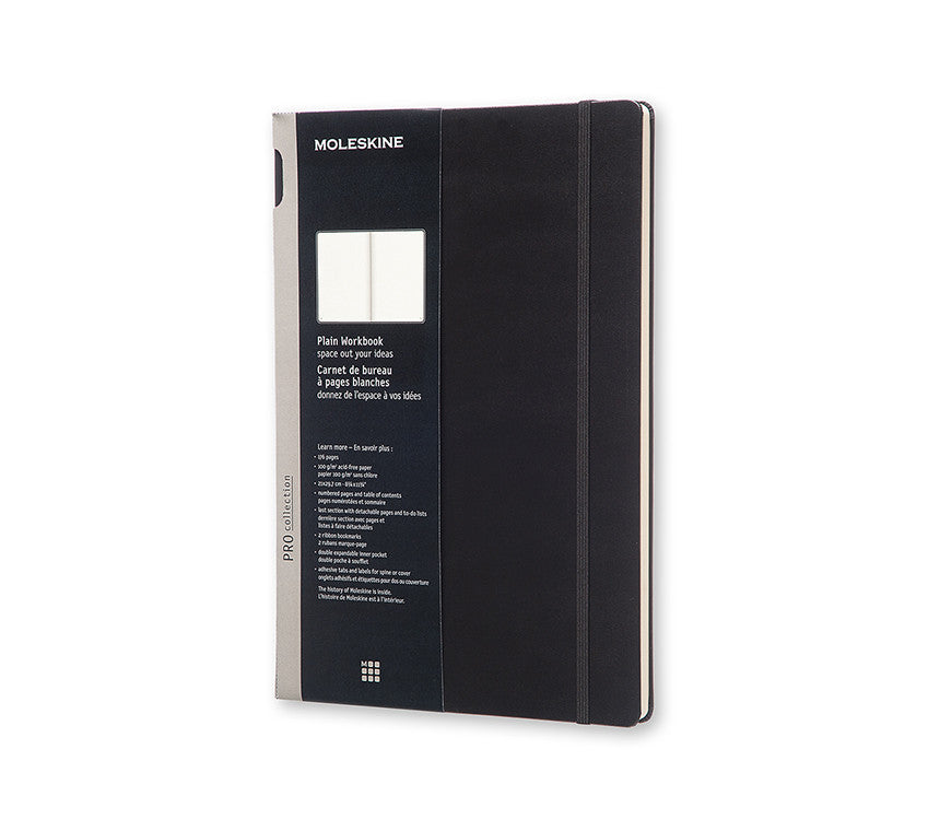 Moleskine Professional A4 Plain Notebook - Hard Cover Workbook for Business, Journaling & Note Taking - Ideal for Office, School & Creative Projects