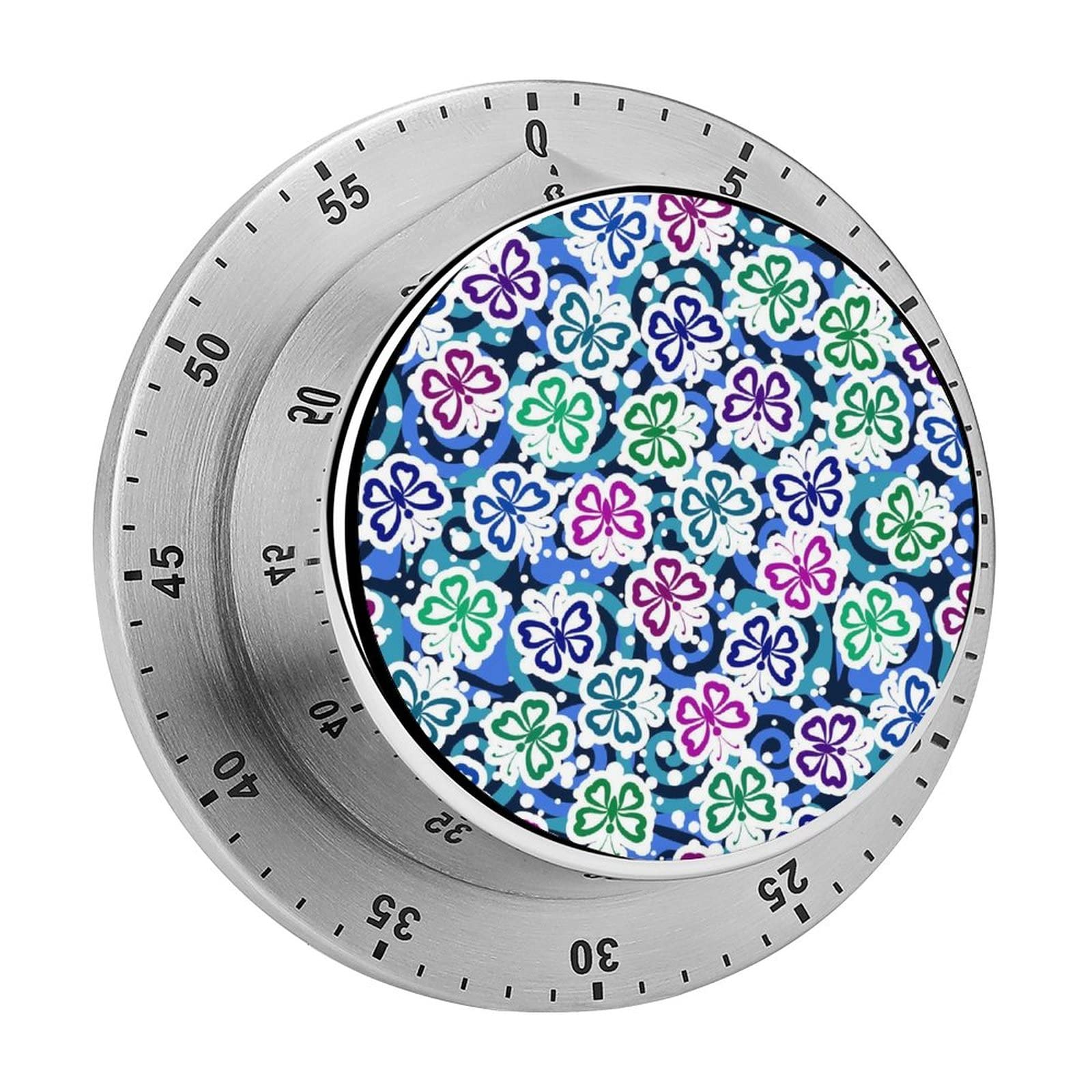 Stainless Steel Magnetic Kitchen Timer with Loud Alarm - Cartoon Butterfly Design Manual Countdown Clock for Cooking, Baking, Exercise & Homework | Perfect for Chefs, Students & Home Use