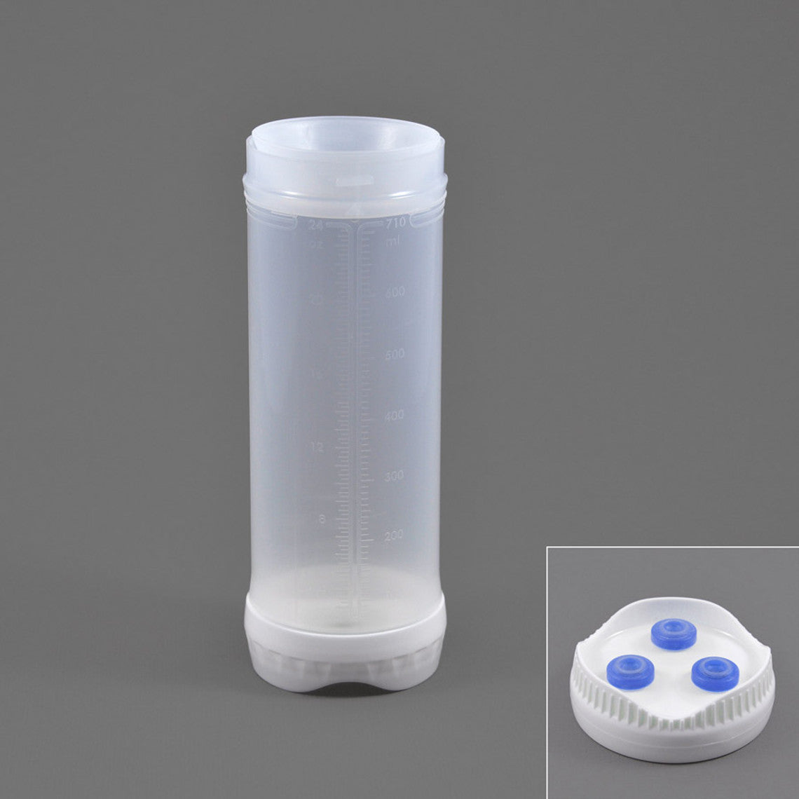 Fifo Portion Pal 24 Oz Squeeze Bottle with 3 Valve Cap - Blue (6-Pack) - Ideal for Restaurants, Catering & Home Kitchen Use