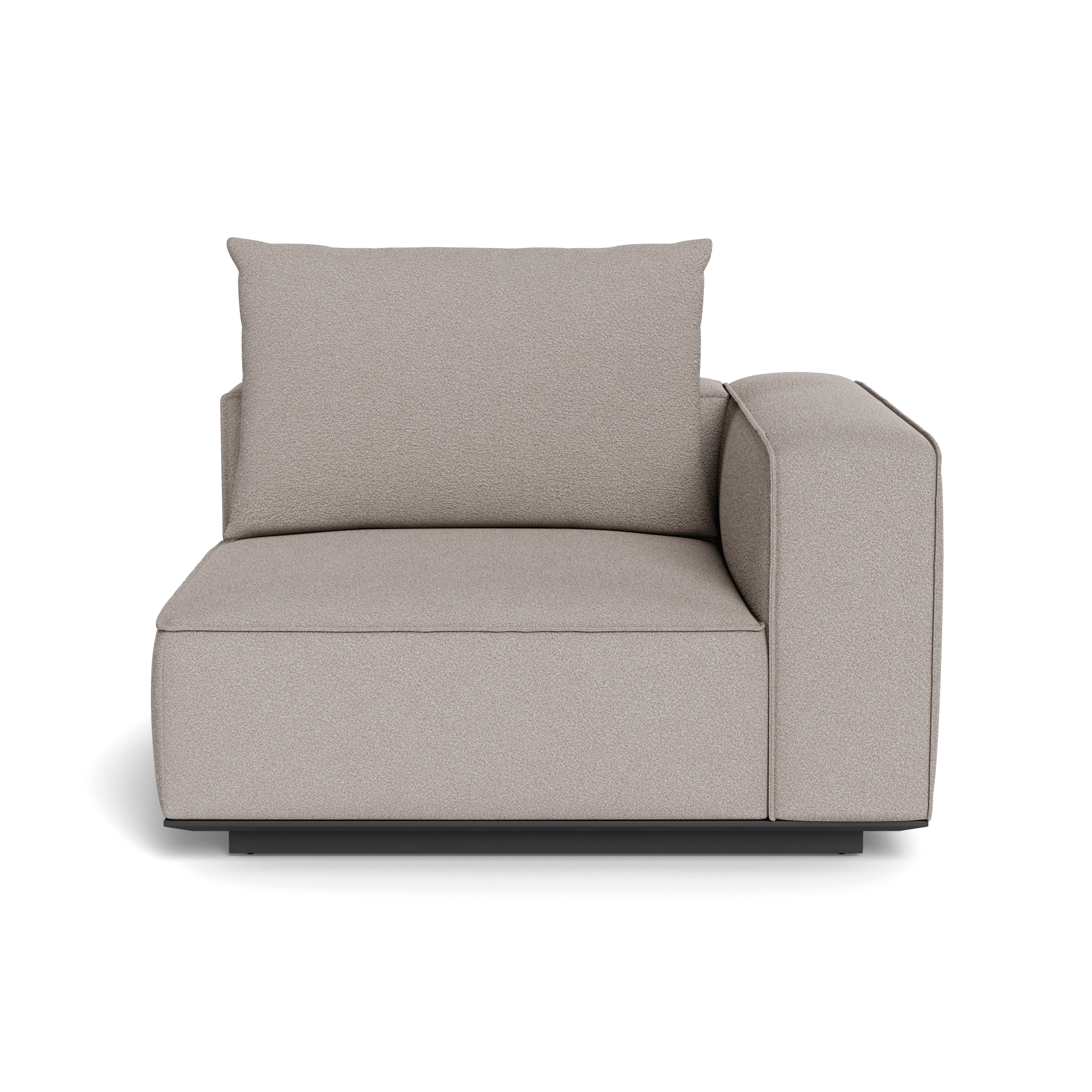 Santorini Outdoor Corner Right Sectional Sofa Set - Waterproof Wicker Patio Furniture for Garden, Balcony, and Poolside Relaxation