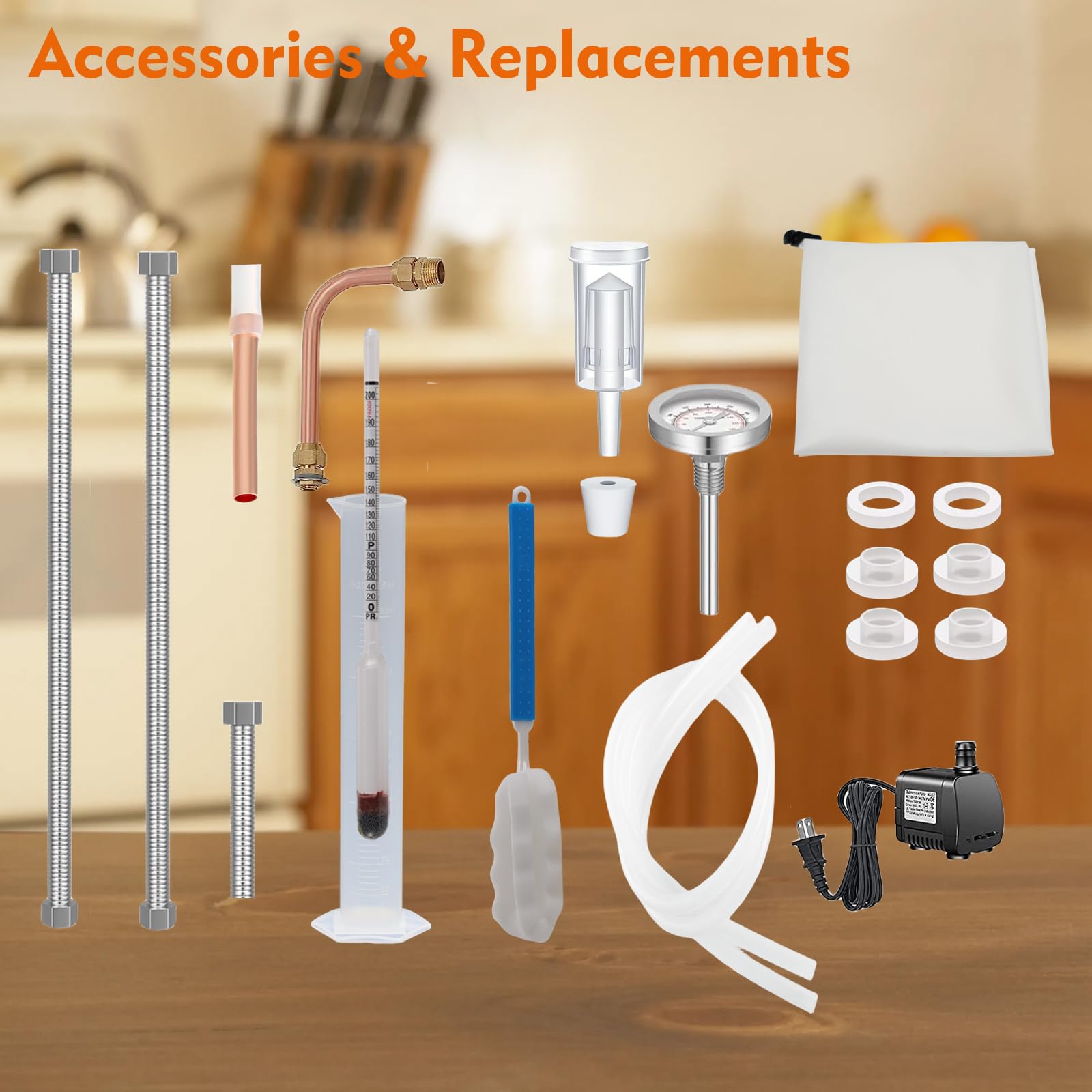 8 Gallon Alcohol Still Kit with 3 Pots, Copper Tube, Thumper Keg & Accessories – Complete Distillery Set for Home Brewing, Moonshine & Whiskey Making – Includes Water Pump, Thermometer, Airlock, Brew Bag & Alcoholmeter