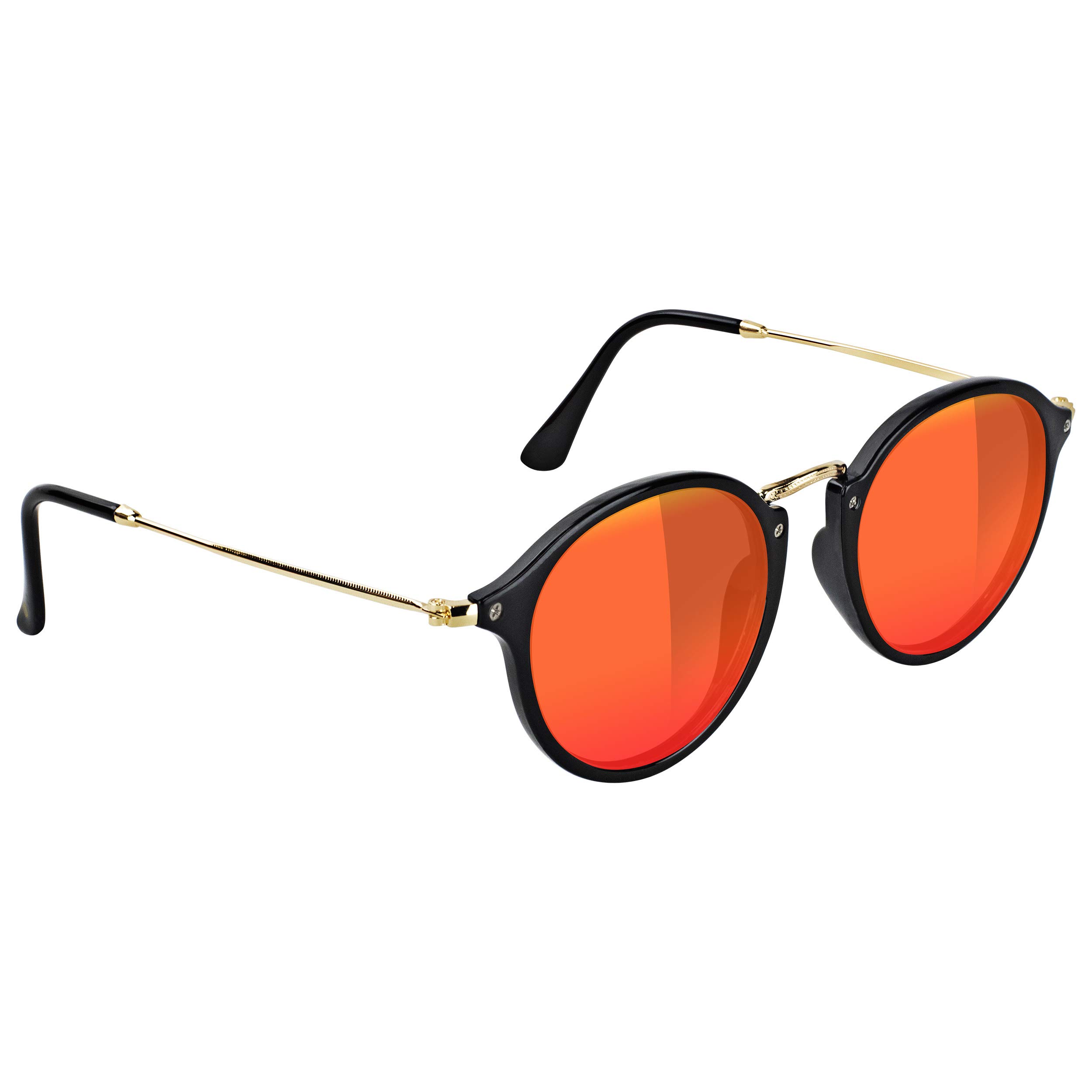 Klein Round Polarized Sunglasses for Men & Women - 100% UV Protection - Stylish & Comfortable - Perfect for Driving, Fishing & Outdoor Activities