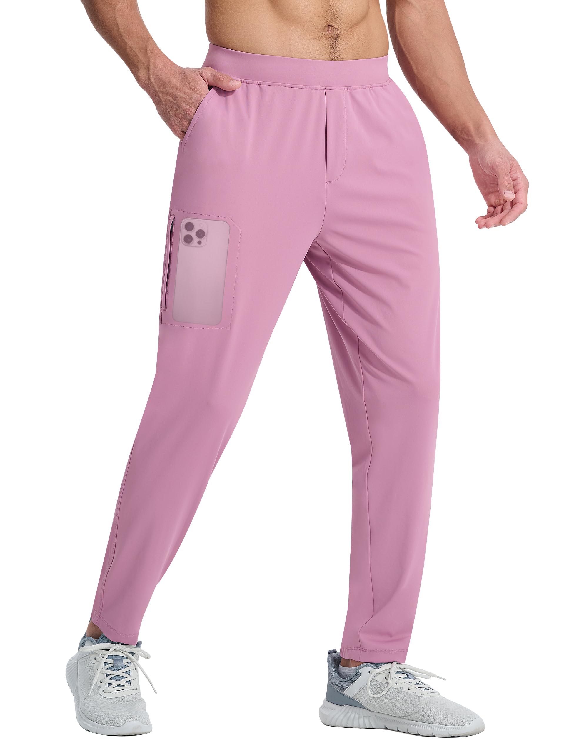 EZRUN Men's Stretch Jogger Pants - Quick Dry Athletic Workout Golf Sweatpants for Running, Gym, Hiking & Casual Wear | Lightweight Comfort for Sports & Everyday Use