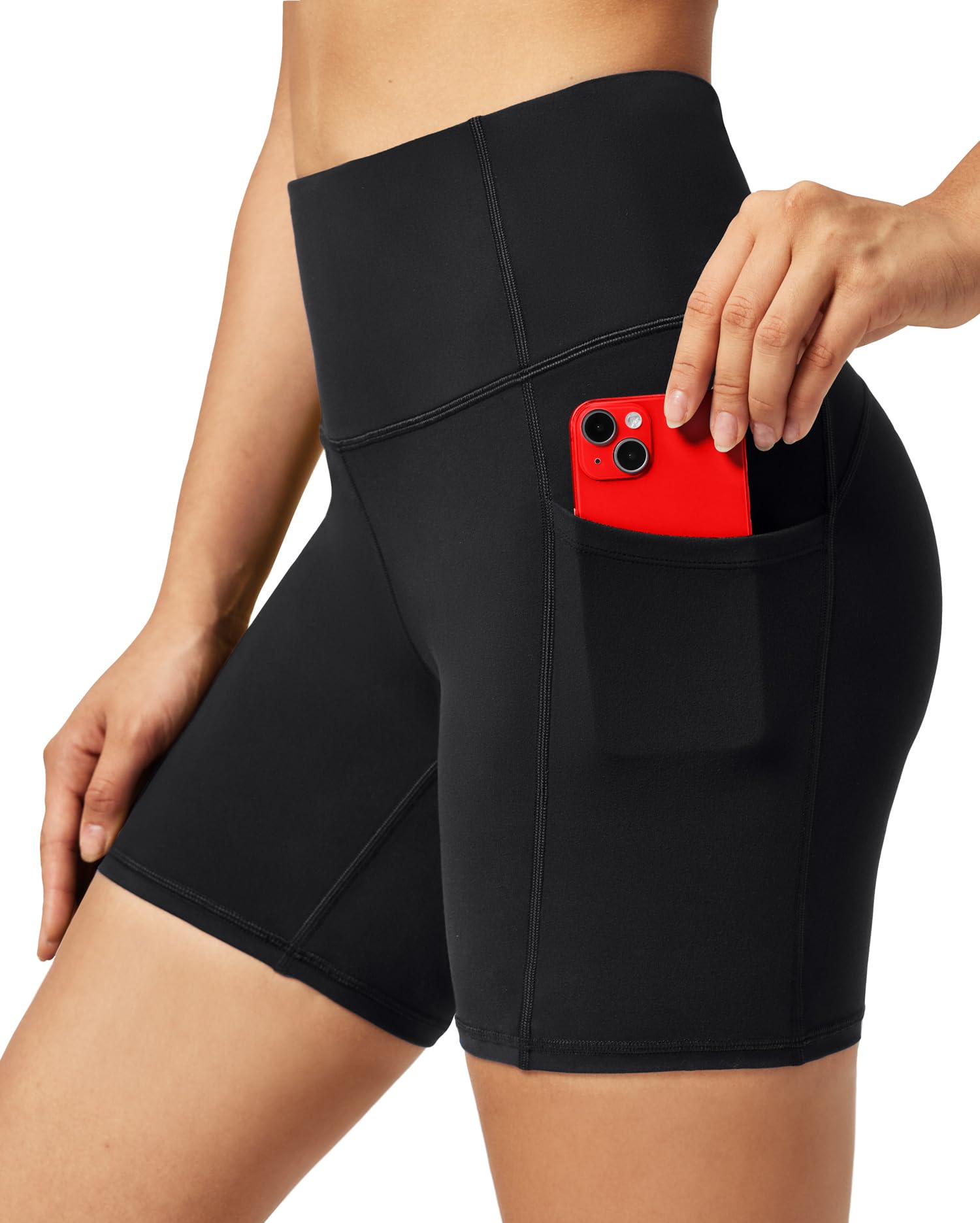 Ewedoos Women's High Waisted Biker Shorts - Tummy Control Workout Shorts with 3 Pockets, Compression Gym Running Yoga Shorts for Women | Perfect for Workouts, Running, Yoga & Everyday Wear