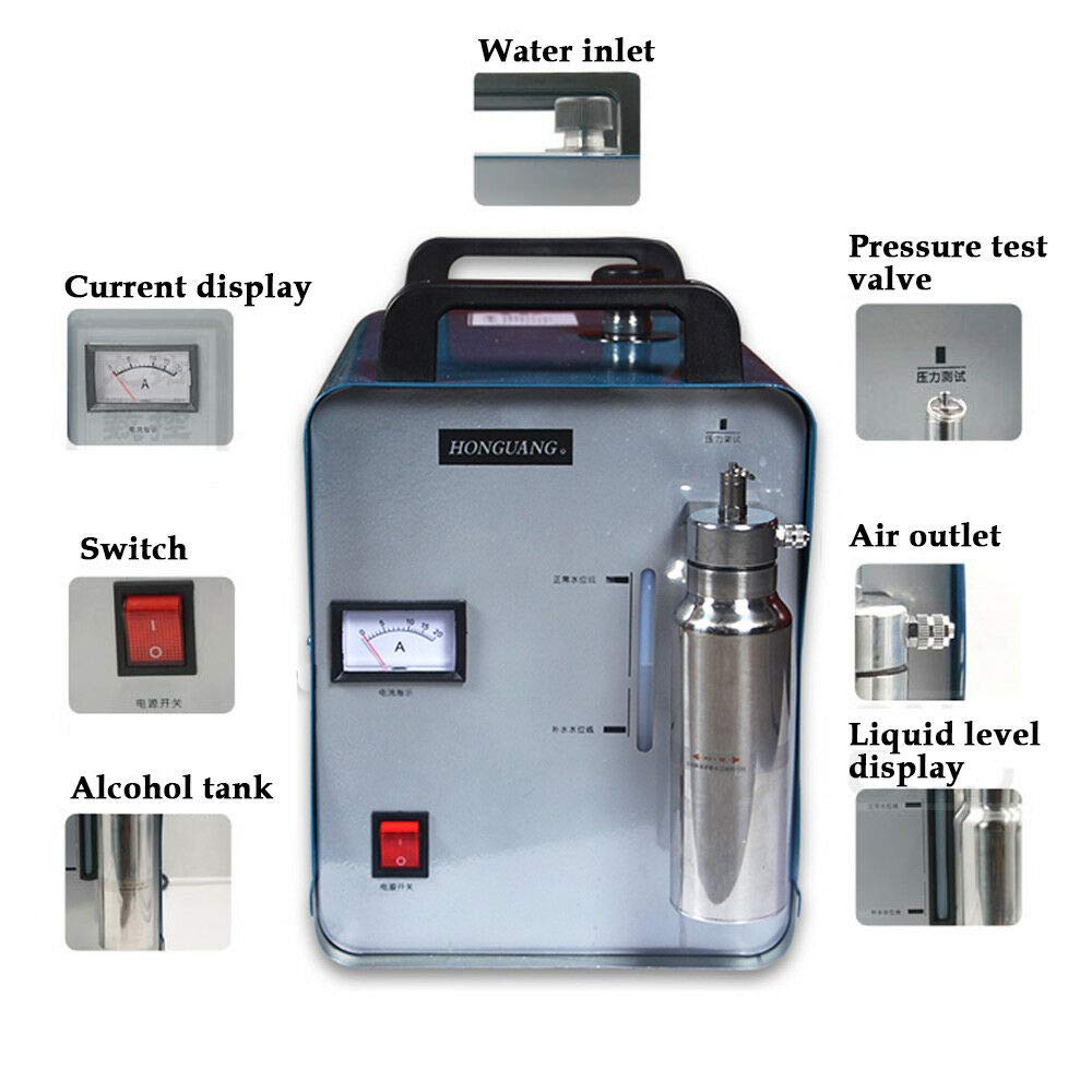 CNCEST 400W Blue Acrylic Polisher & Oxygen Hydrogen Water Welding Machine - 95L/H Flow Rate - H180 Height - Perfect for Jewelry Making, Metal Fabrication & DIY Projects