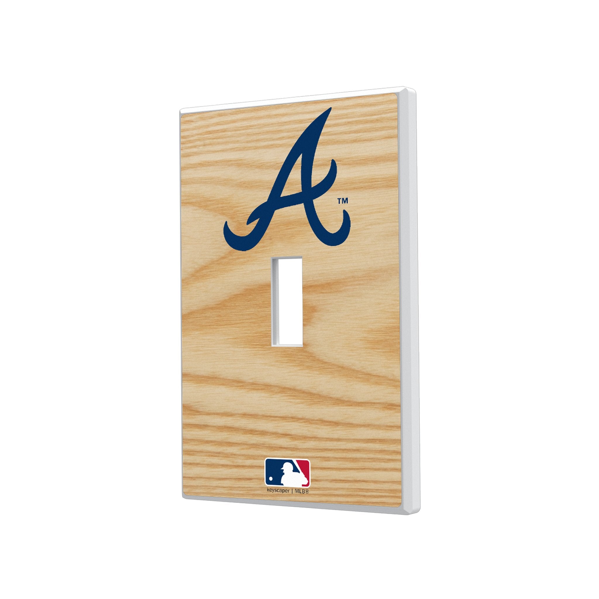 Atlanta Braves Baseball Bat Hidden Screw Light Switch Plate Cover - Decorative Wall Plate for Bedroom, Living Room, Man Cave, Sports Bar & Braves Fan Gifts