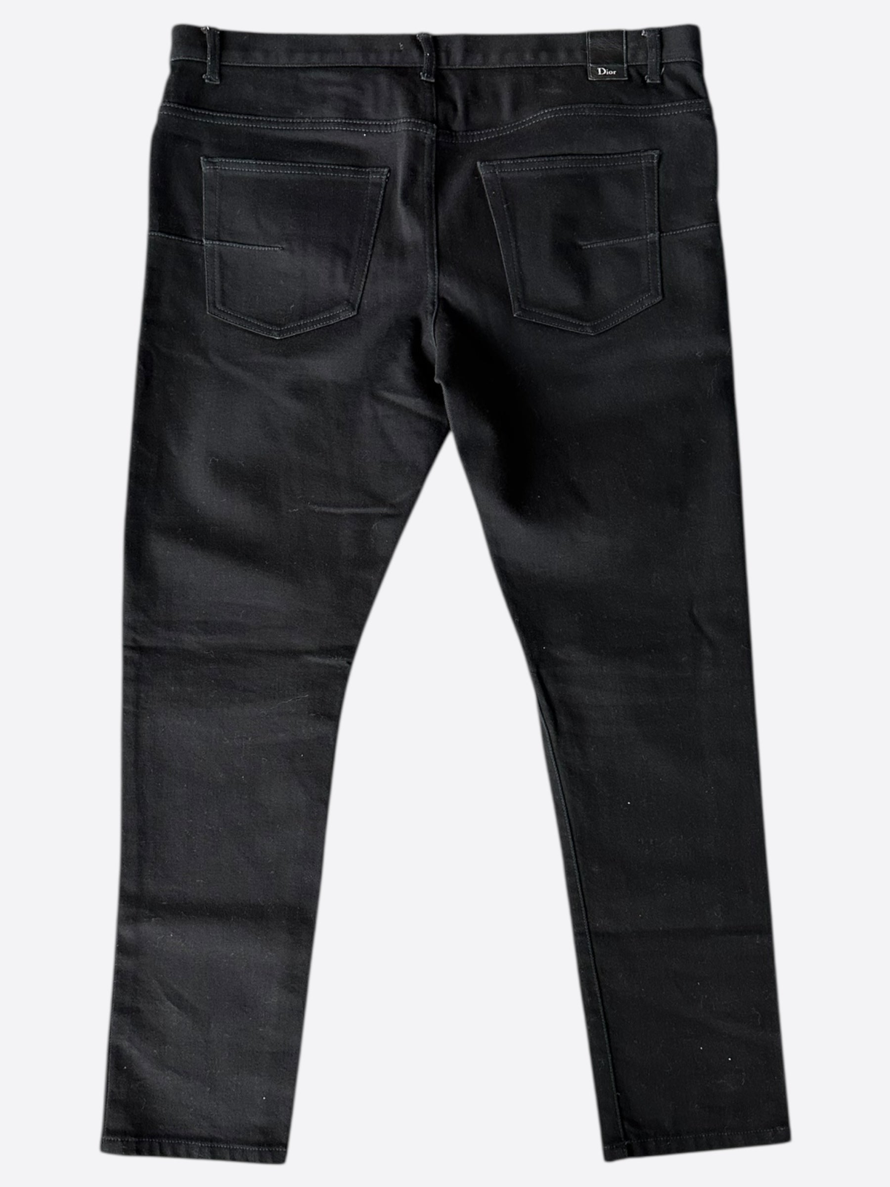 Dior Atelier Logo Jeans for Women - High Waist Black & White Denim Pants | Fashionable Designer Jeans for Casual Wear, Night Out & Street Style