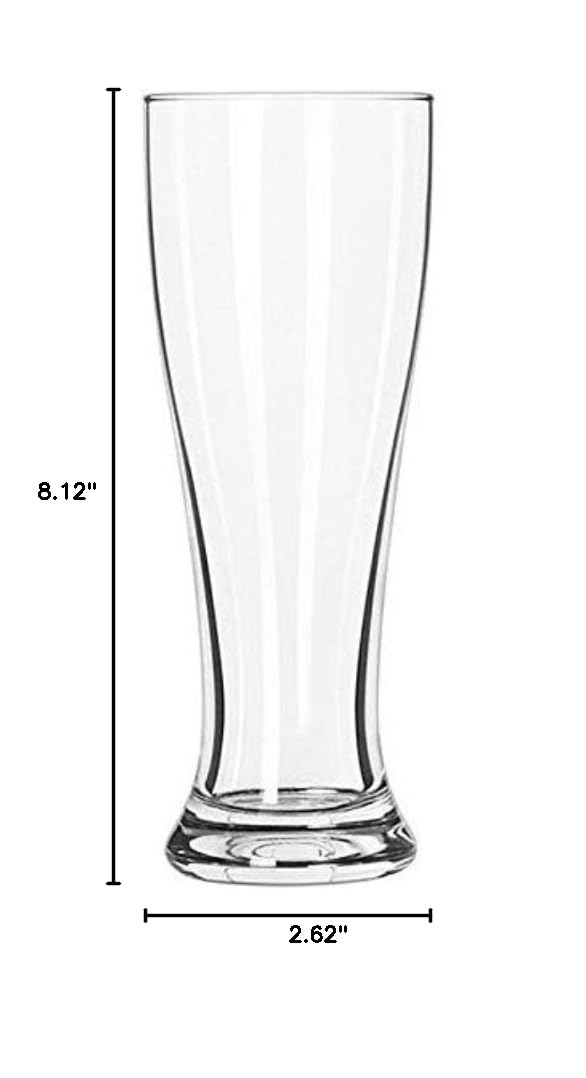 Libbey 1604 - 16 oz Pilsner Beer Glass Set of 24 (2 Dozen) - Perfect for Bars, Restaurants, and Home Beer Tasting Parties