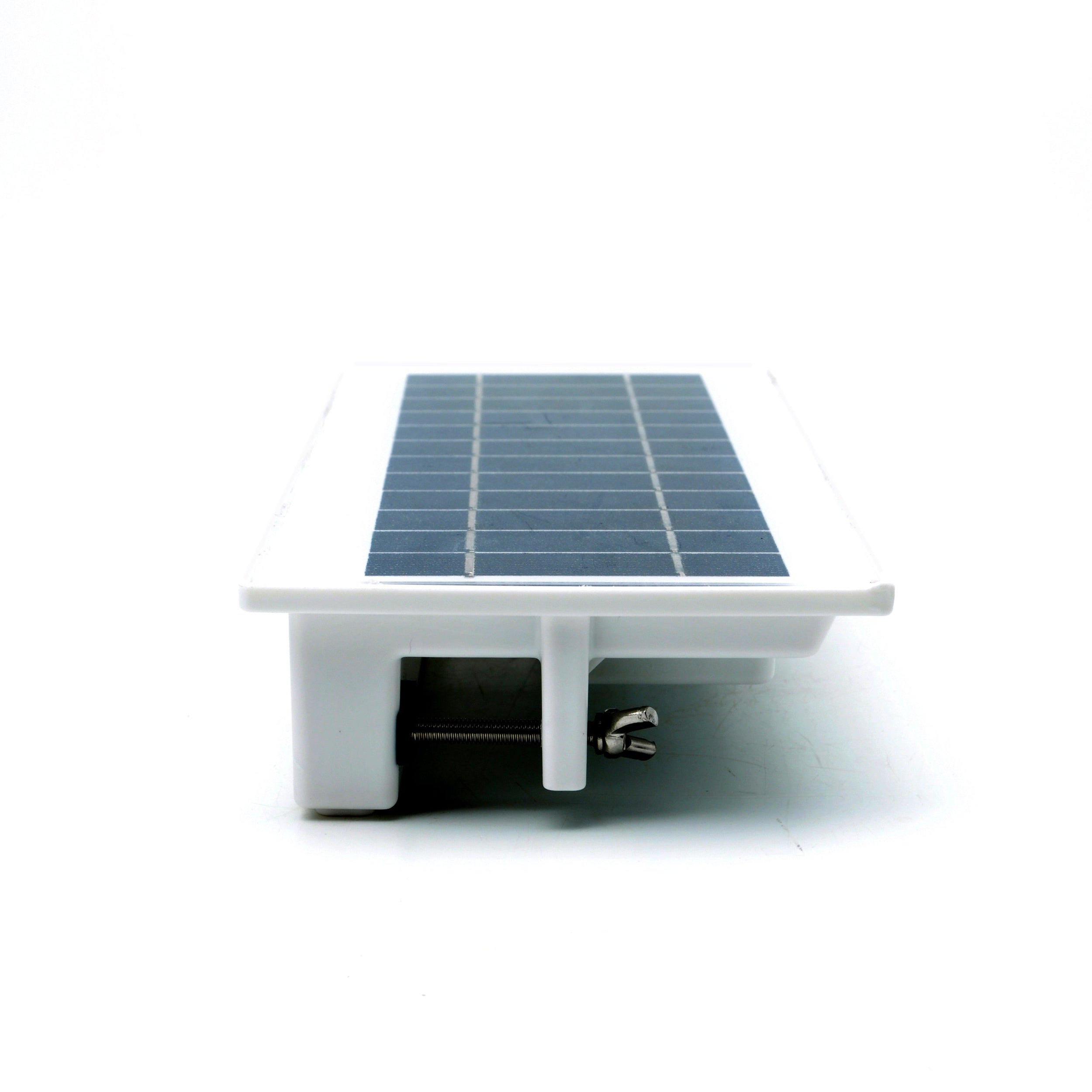 EZ Solar Home Security Floodlight with Gutter Mount - Outdoor Motion Sensor Light for Driveway, Garage & Yard Protection