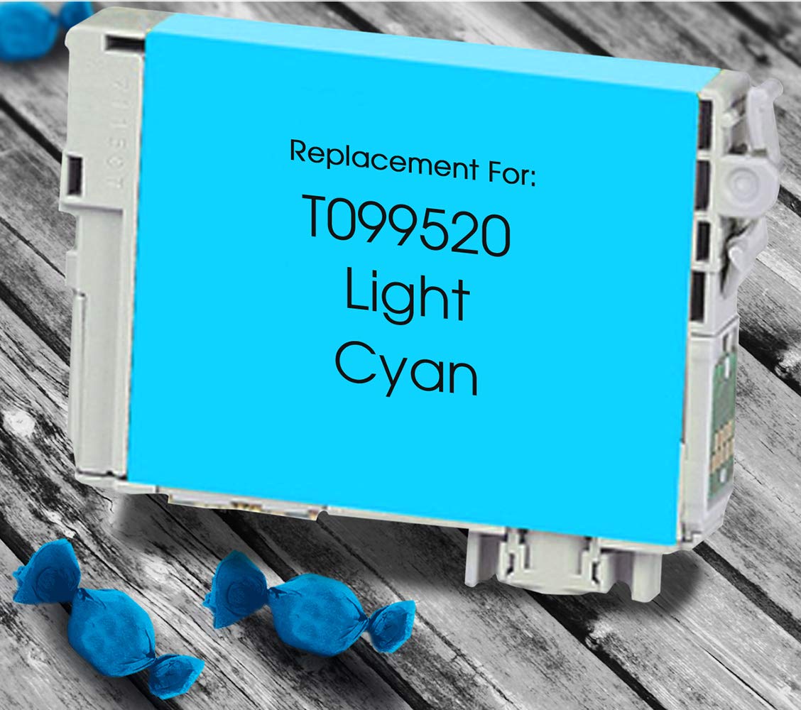 High-Quality Remanufactured Epson 99 Light Cyan Ink Cartridge (T099520) - Compatible with Artisan 725/730/700/710/800/810/835/837 Printers - Perfect for Home Office, School Projects & Photo Printing