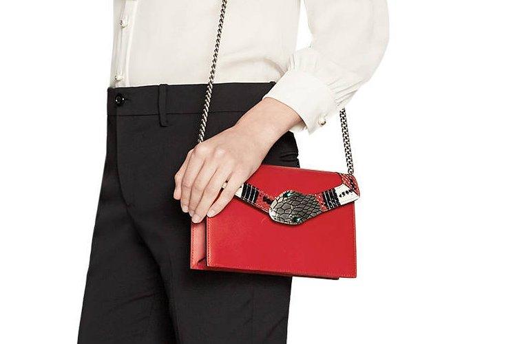 Gucci Lilith Leather Shoulder Bag for Women - Genuine Leather Crossbody Purse with Adjustable Strap, Red Luxury Handbag - Perfect for Work, Travel & Evening Events