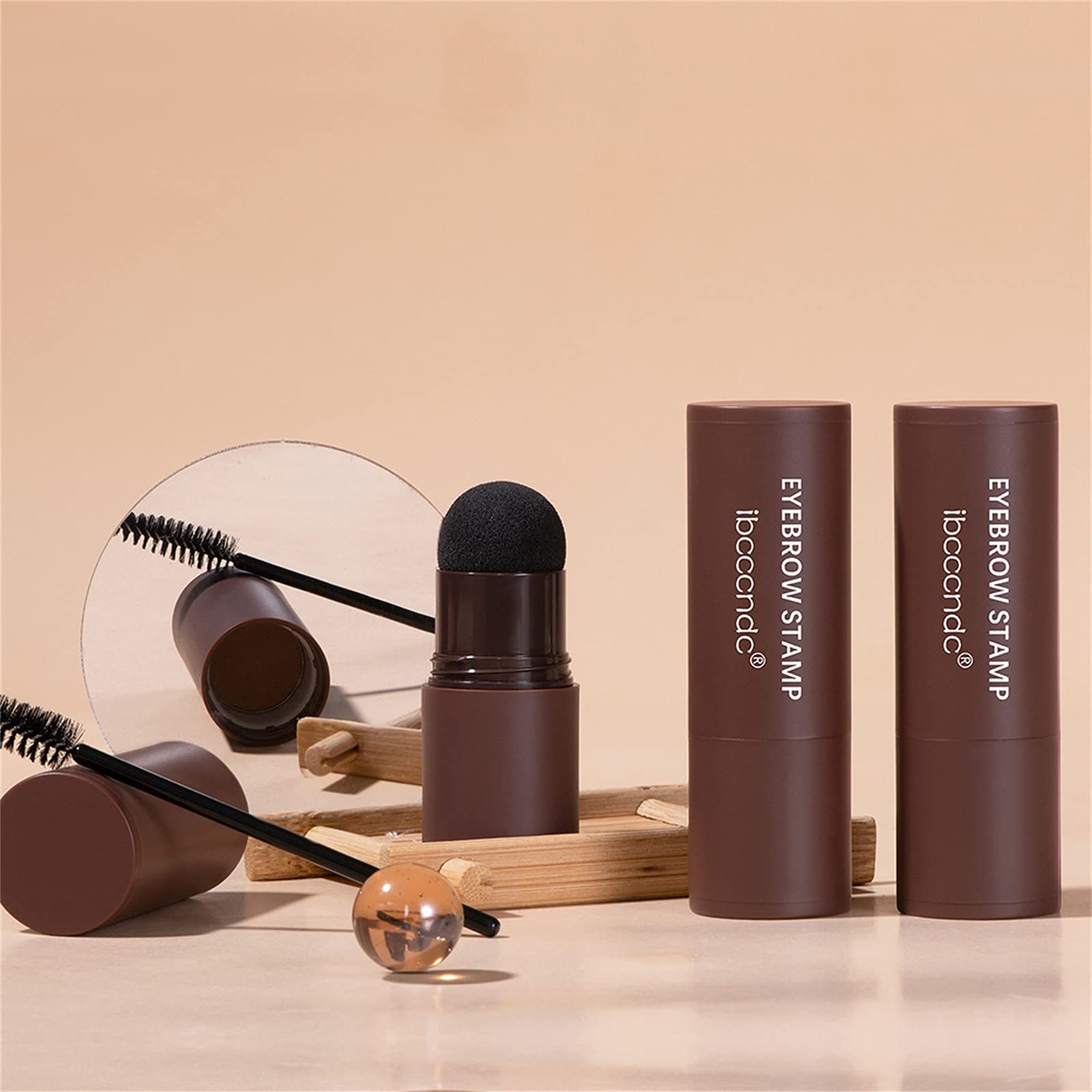 Waterproof Eyebrow Stamp & Powder Kit - Long Lasting Brow Stick with Applicator Tool for Perfect Eyebrow Makeup (B, One Size) - Ideal for Everyday Use, Special Occasions & Travel Beauty Essentials
