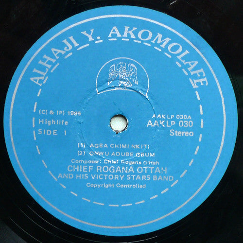 Chief Rogana Ottah And His Victory Stars Band - Agbachimi Nkiti LP Vinyl Record (VG+ Condition) | African Highlife Music | Perfect for Collectors & Music Enthusiasts