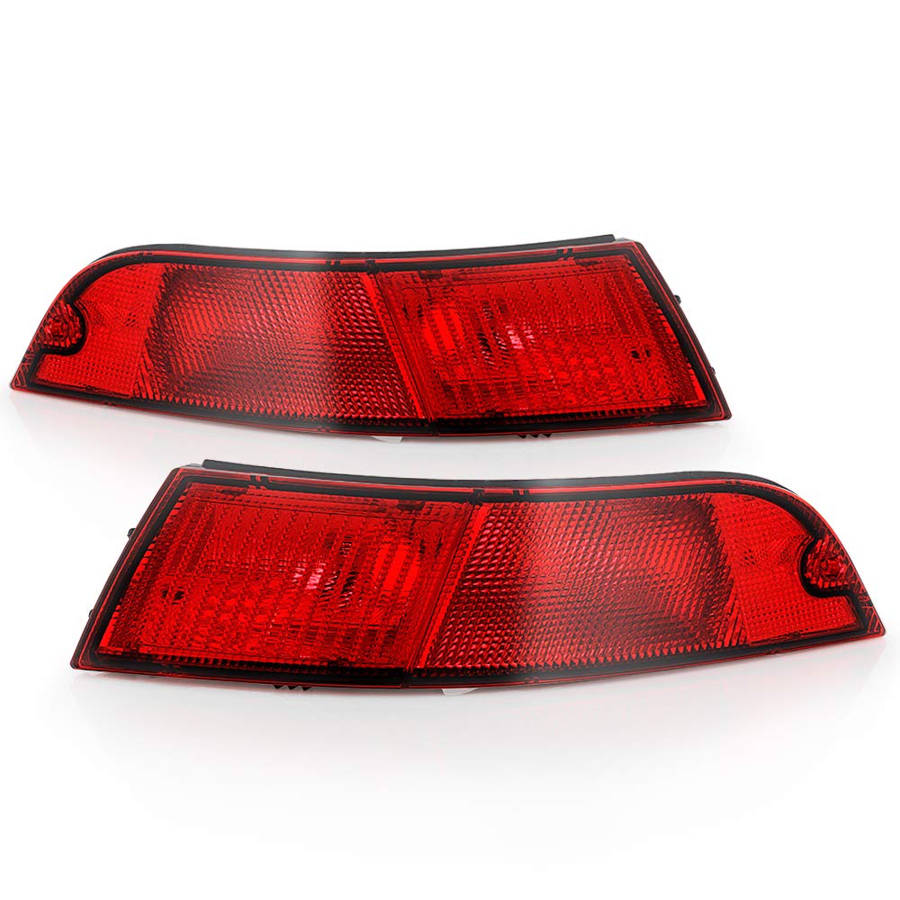 ACANII - OEM Style Replacement Tail Lights & Brake Lamps for 1995-1998 Porsche 911/993 (Pair) - Perfect for Classic Car Restoration & Night Driving Safety