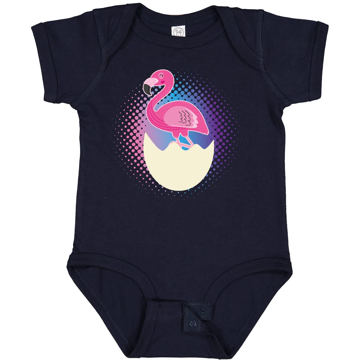 Inktastic Easter Girls Flamingo Egg Hatching Baby Bodysuit - Cute Easter Outfit for Baby Girls, Toddler Easter Party, Spring Photoshoot & Holiday Celebration