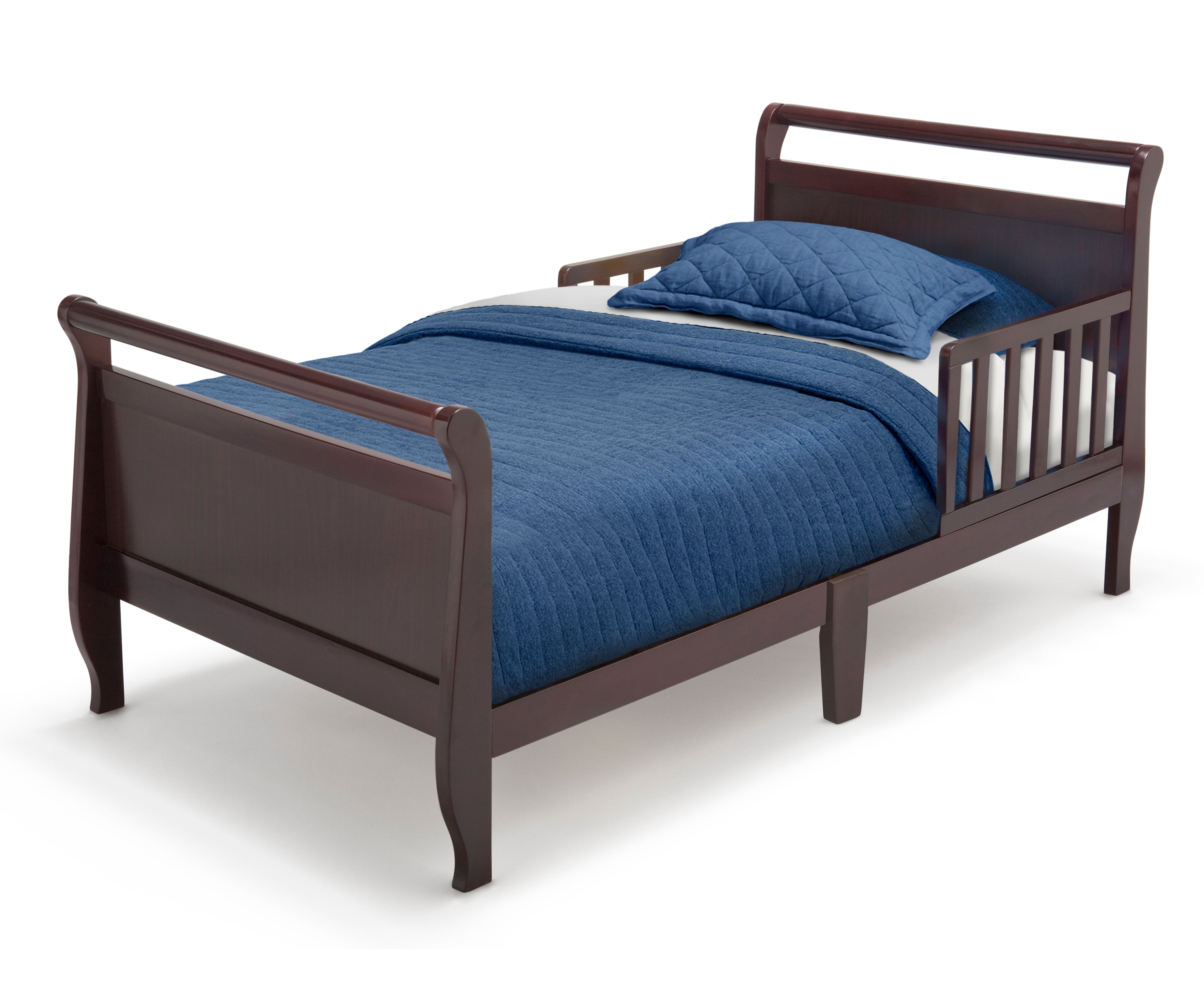 Modern Toddler Bed for Kids - Safe & Stylish Wooden Crib for Boys & Girls - Perfect for Nursery, Daycare or First Big Kid Bed Transition