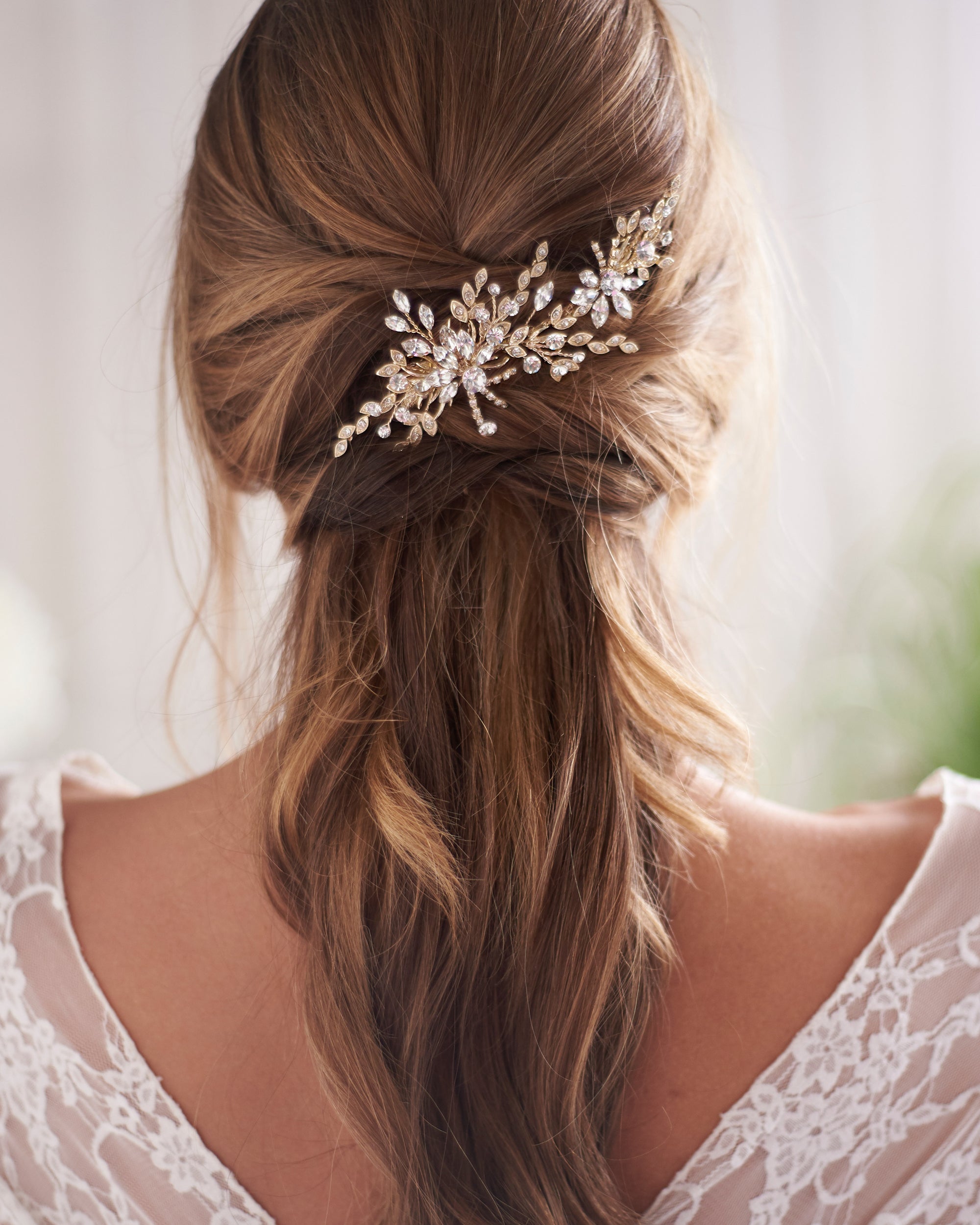 Portia Crystal Hair Clip - Elegant Rhinestone Barrettes for Women & Girls, Perfect for Weddings, Parties & Everyday Use