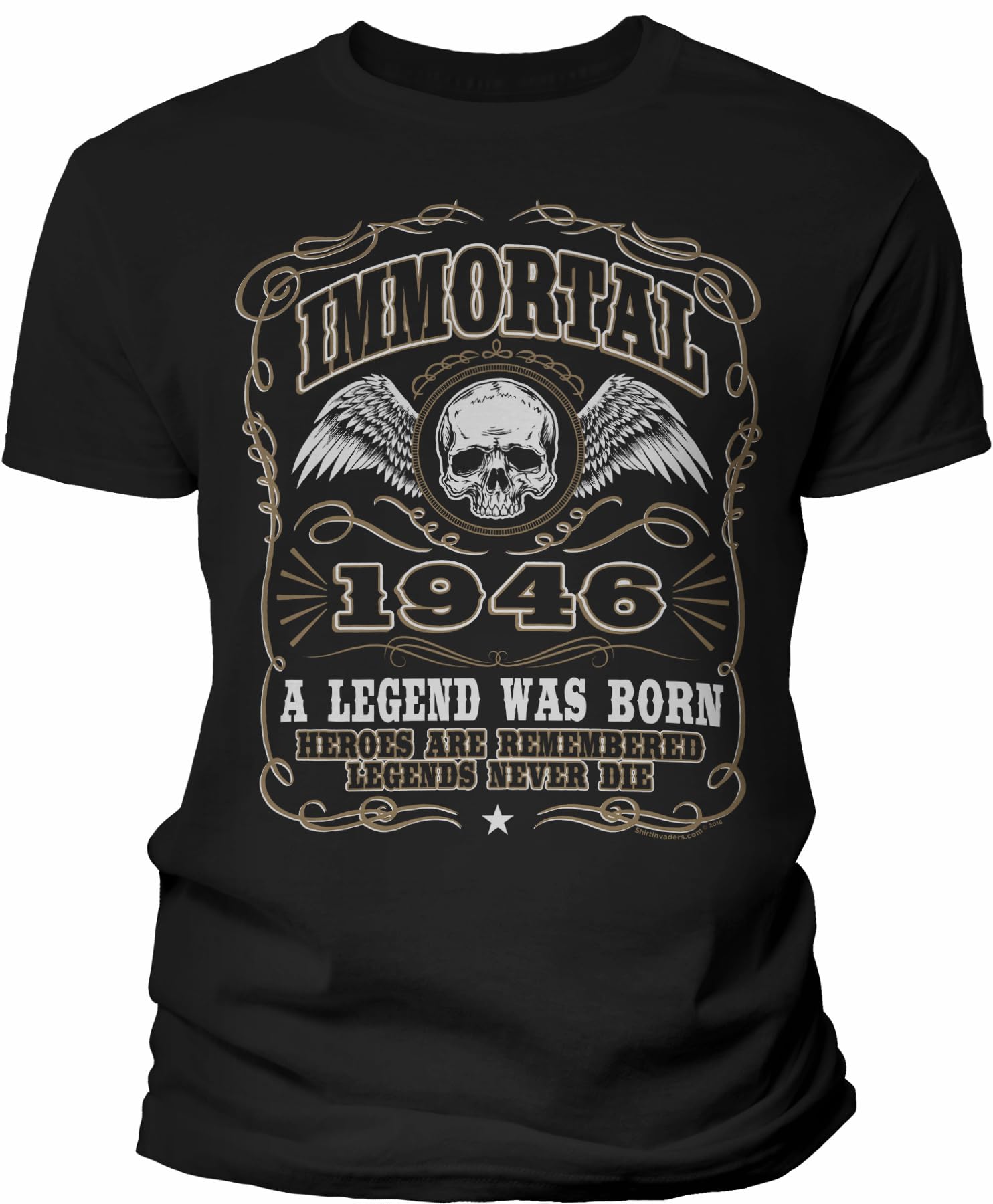 1946 Vintage Birthday T-Shirt for Men - 'Immortal 1946 A Legend Was Born' Graphic Tee - Perfect 79th Birthday Gift for Dad, Grandpa & Vintage Lovers - Great for Parties, Family Reunions & Special Celebrations