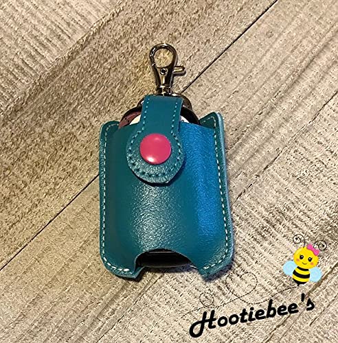 Hibiscus Sea Turtle Hand Sanitizer Holder Keychain - Cute & Portable Sanitizer Bottle Clip for Purse, Backpack, or Car Keys - Perfect for Travel, Office, and Everyday Use