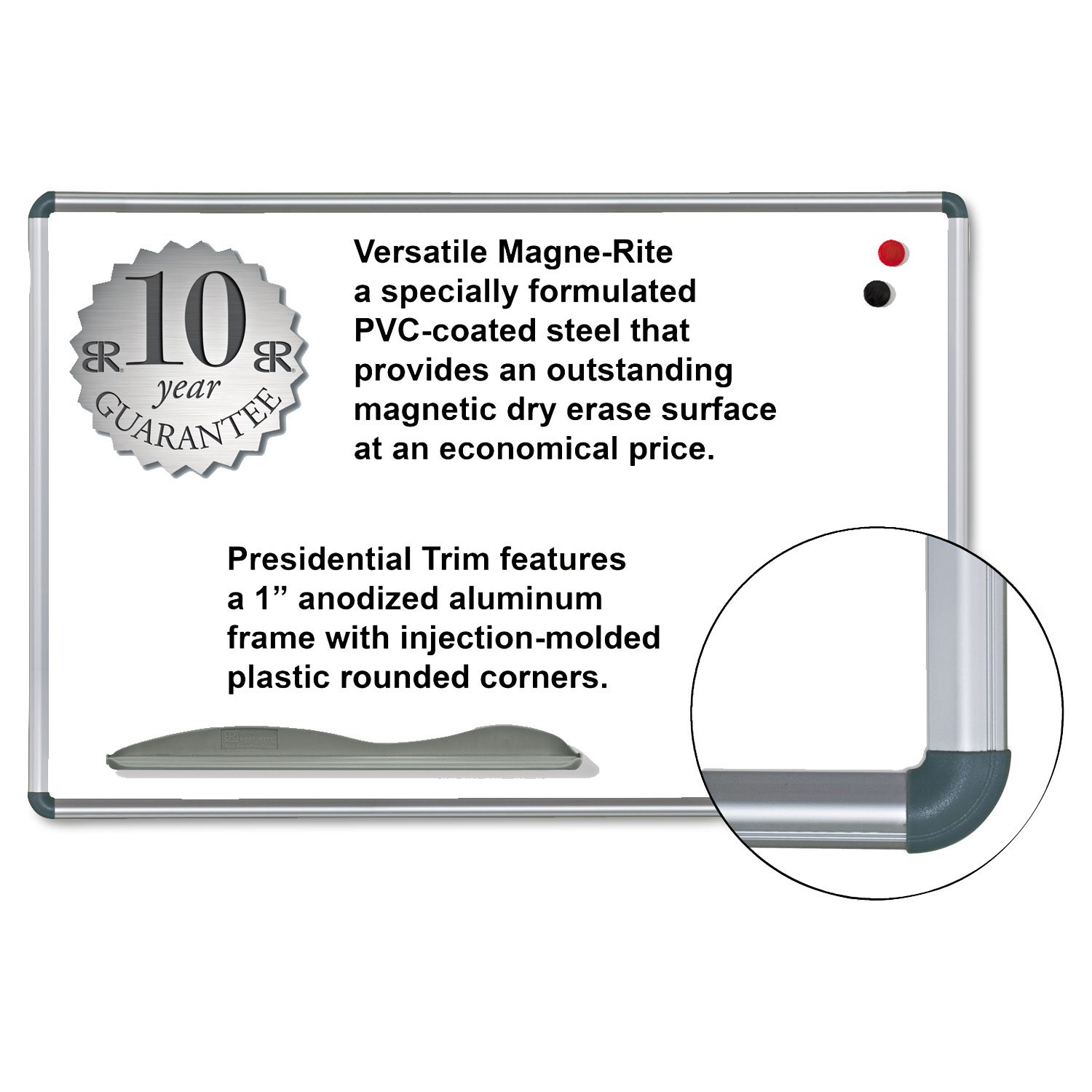 Best-Rite Magne-Rite Magnetic Dry Erase Board 36