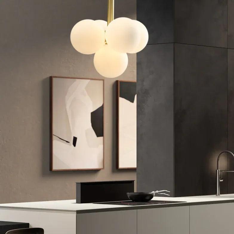Modern Multi Ball Kitchen Chandelier - Sleek Smooth Design for Dining Room, Living Room & Bedroom Lighting | Perfect for Home Decor & Interior Design