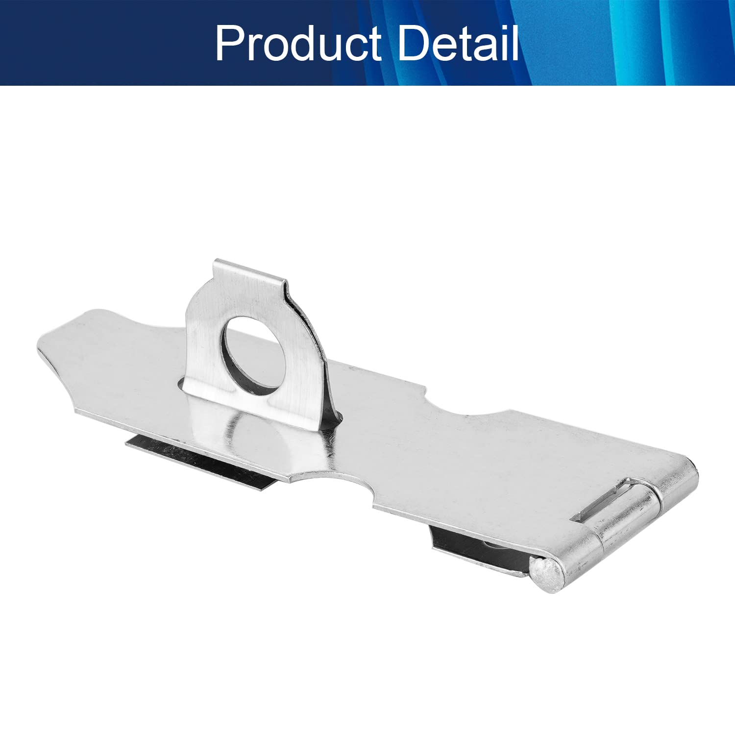 Stainless Steel Keyed Knob Hasp Lock - 128mm Silver Twist Key Lock for Small Doors, Cabinets, File Drawers & Freezer Doors | Secure Storage Solution for Home & Office Use