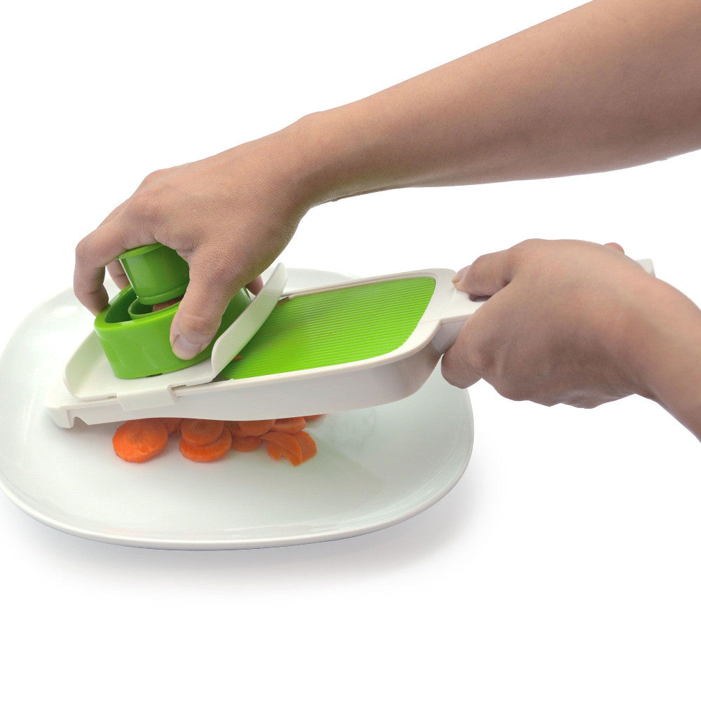 STARFRIT 093026 Hand Held V Slicer - Professional Mandoline Slicer for Fruits & Vegetables - Perfect for Salad Prep, Garnishing & Meal Prepping