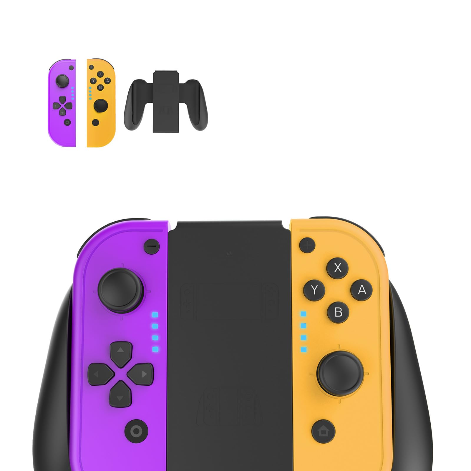 Nintendo Switch/Lite/OLED Wireless Controller Replacement - Left & Right Joy-Con with Motion Control, Dual Vibration, Plug & Play, Wake-Up Function & Comfort Grip - Perfect for Gaming, Travel & Family Entertainment