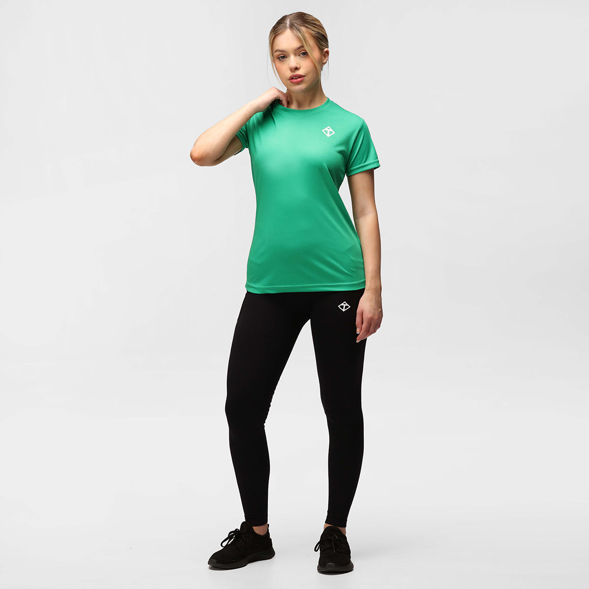 Kelly Green Diamond Women's Performance T-Shirt - Moisture-Wicking, Breathable & Comfortable for Workouts, Running & Active Lifestyle