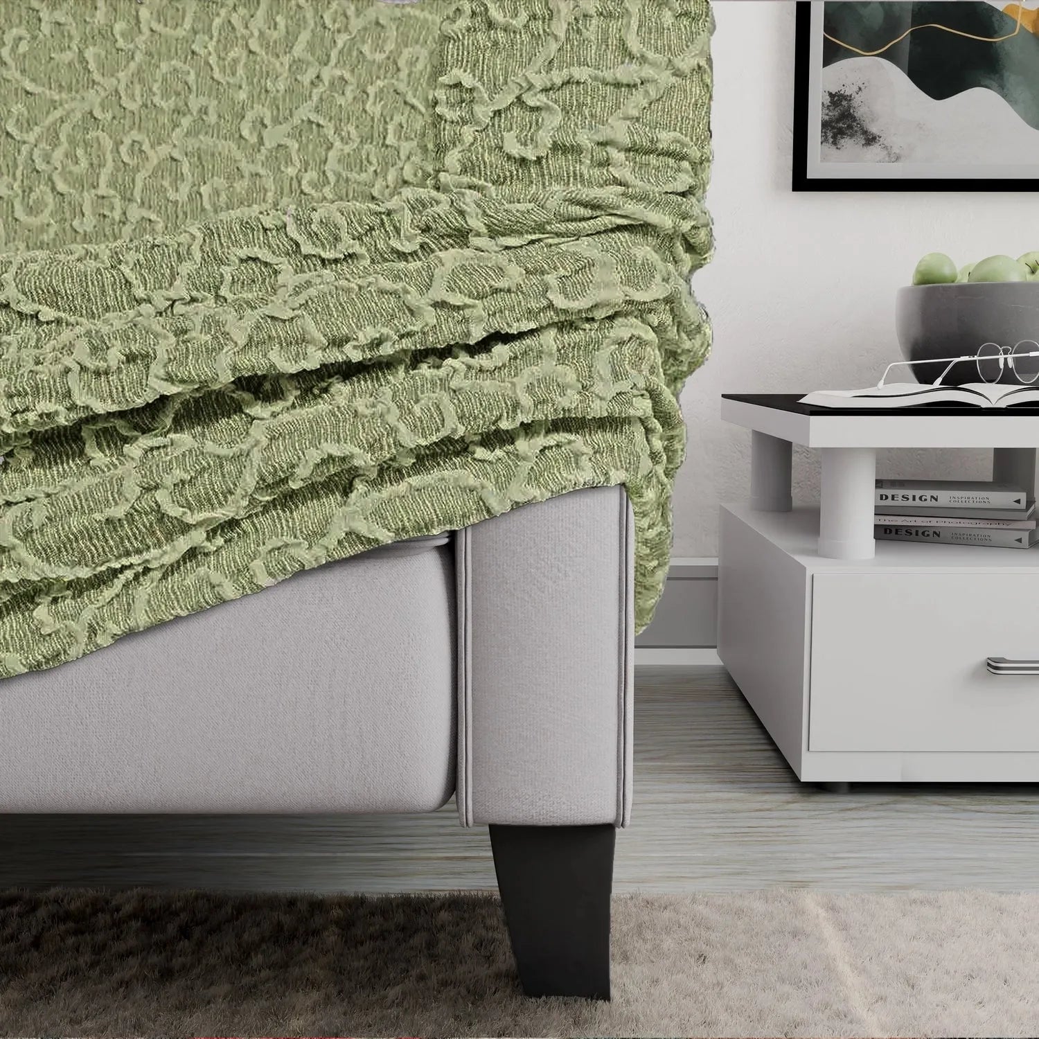 2 Seater Loveseat Slipcover - Jacquard 3D Collection for Sofa Protection | Perfect for Living Room, Bedroom & Home Decor