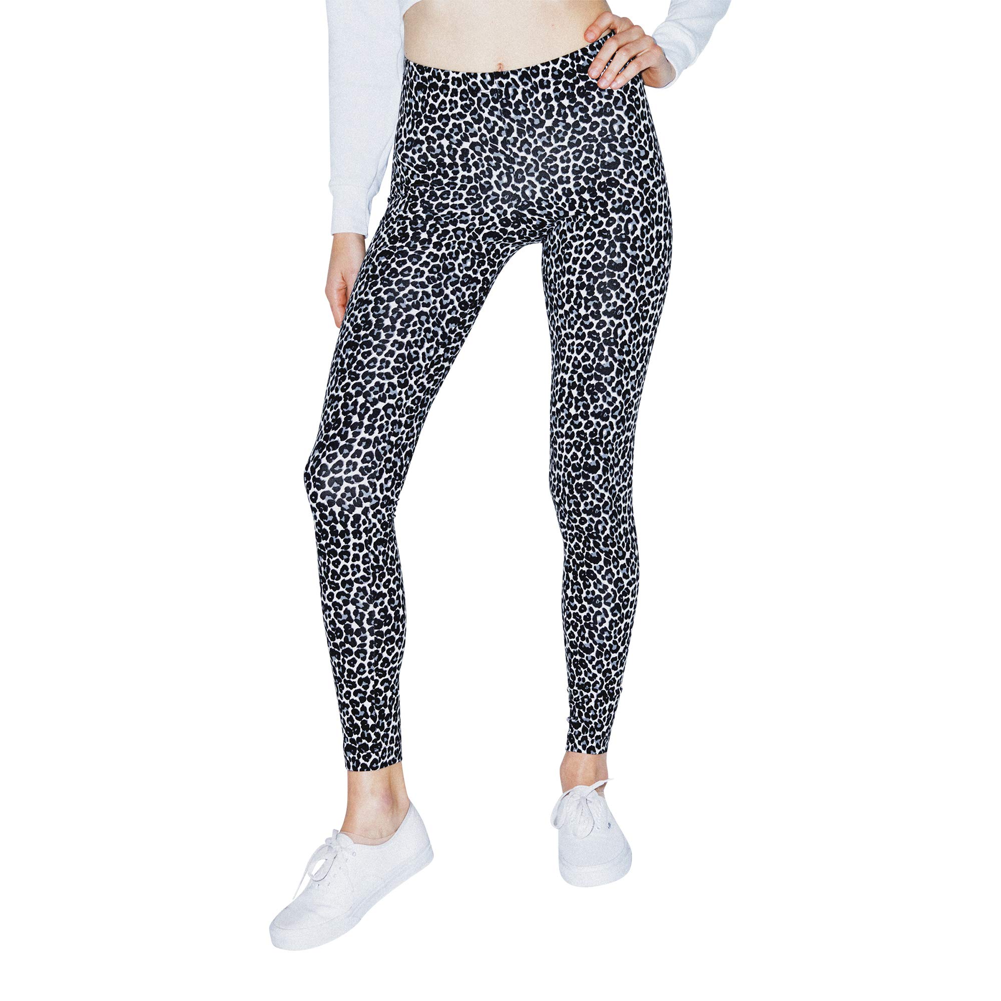American Apparel Women's Cotton Spandex Jersey Legging - High Waisted Stretchy Yoga Pants for Workout, Lounge & Everyday Wear