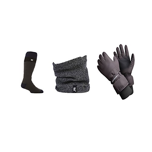 Grey Neck Warmer / Grey Black Ski Socks